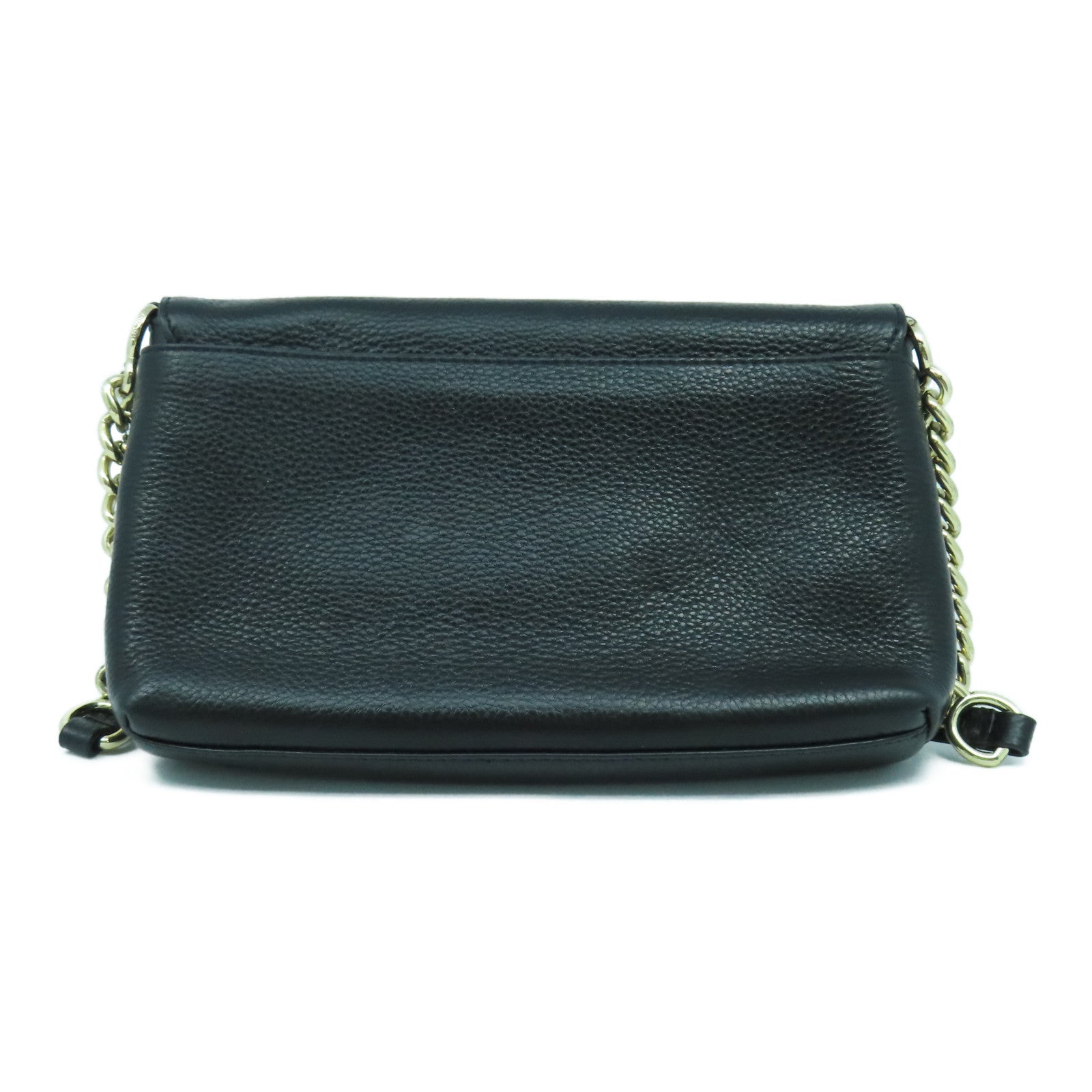COACH 【激減優惠】牛皮皮革Chain Shoulder Bag金扣鏈帶肩背袋黑色