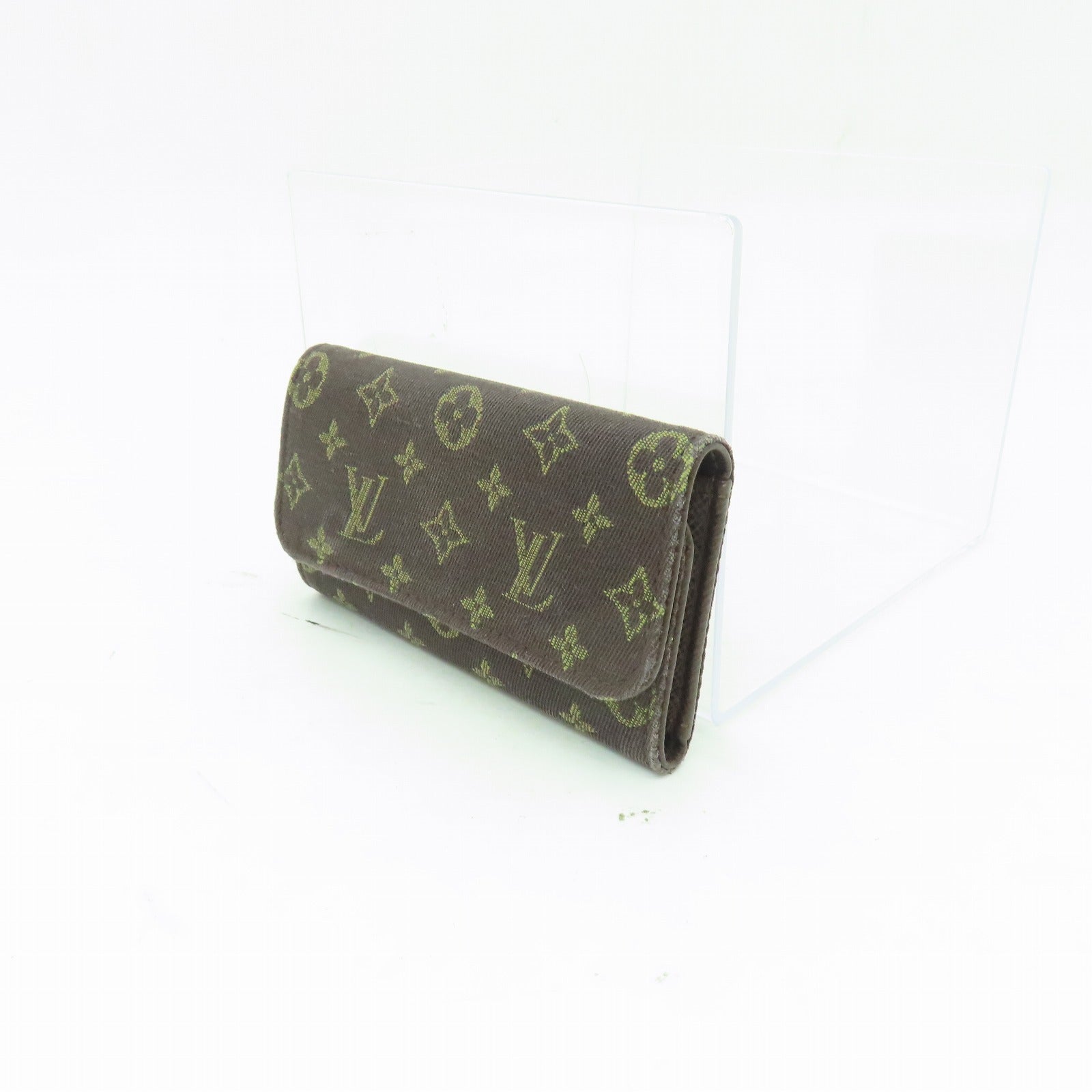 LOUIS VUITTON Monogram Mini Lin Multicles 4金扣鎖匙包啡色