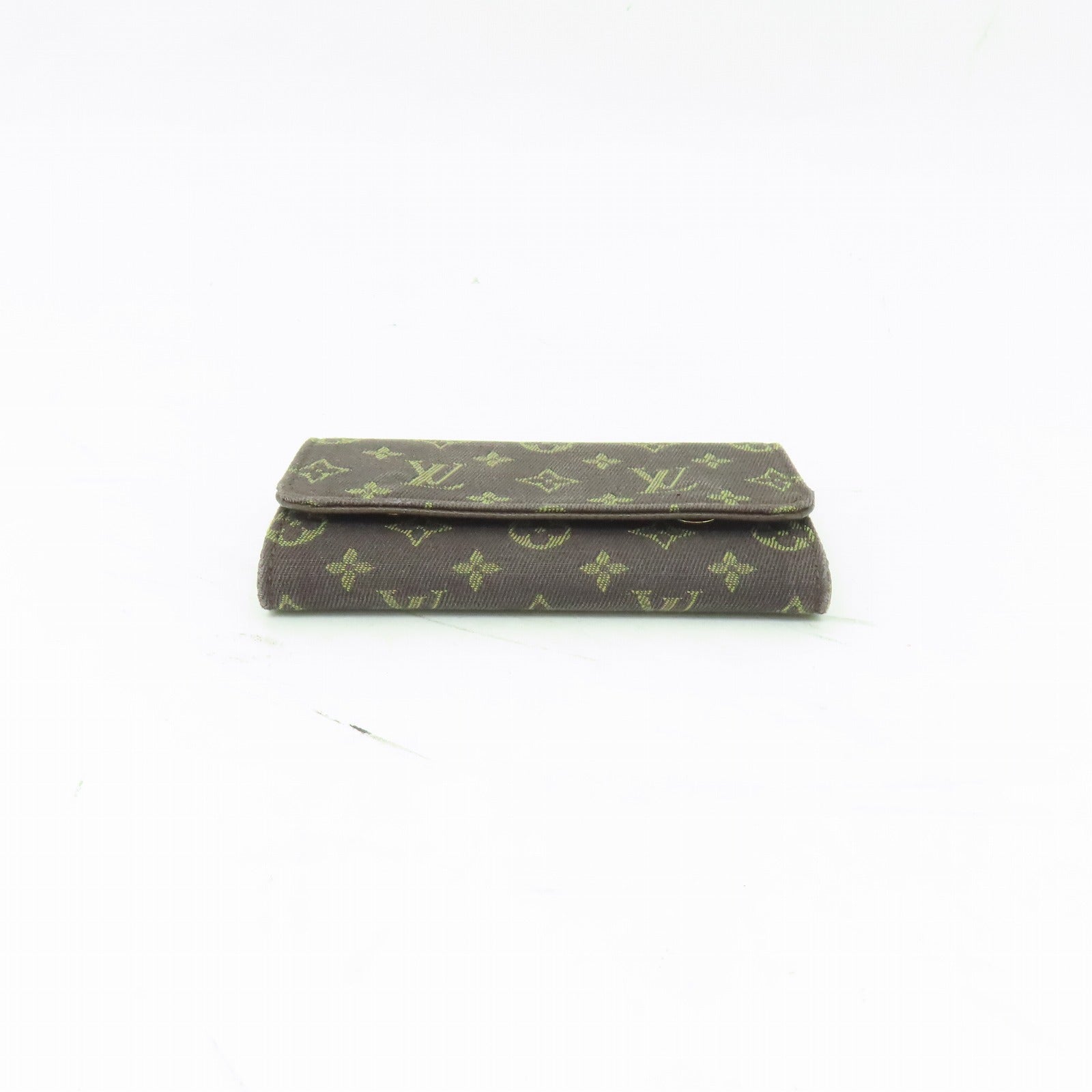 LOUIS VUITTON Monogram Mini Lin Multicles 4金扣鎖匙包啡色
