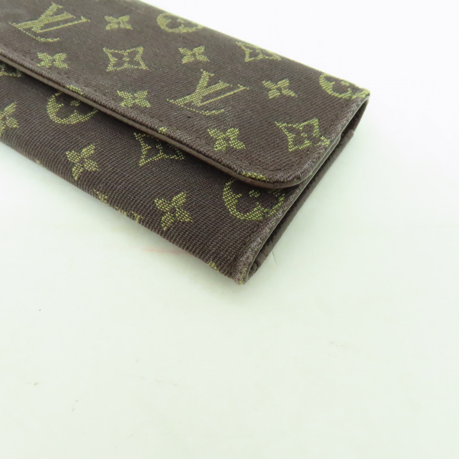 LOUIS VUITTON Monogram Mini Lin Multicles 4金扣鎖匙包啡色