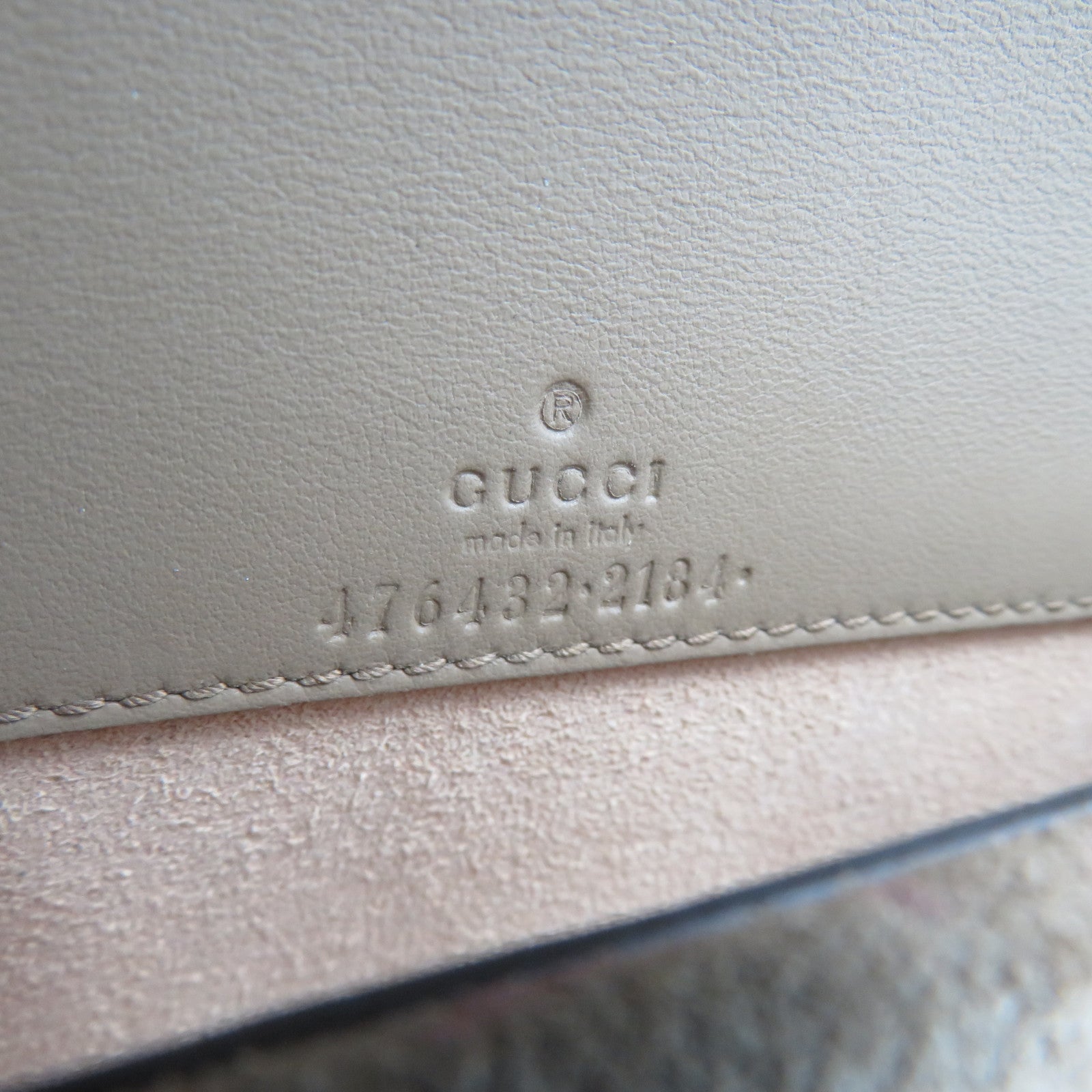 GUCCI 塗層帆布/絨布Dionysus Mini銀扣鏈帶肩背袋啡色