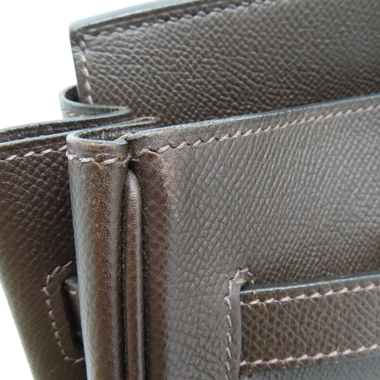 HERMES Epsom皮革Birkin 35银扣手挽袋Chocolat 啡色
