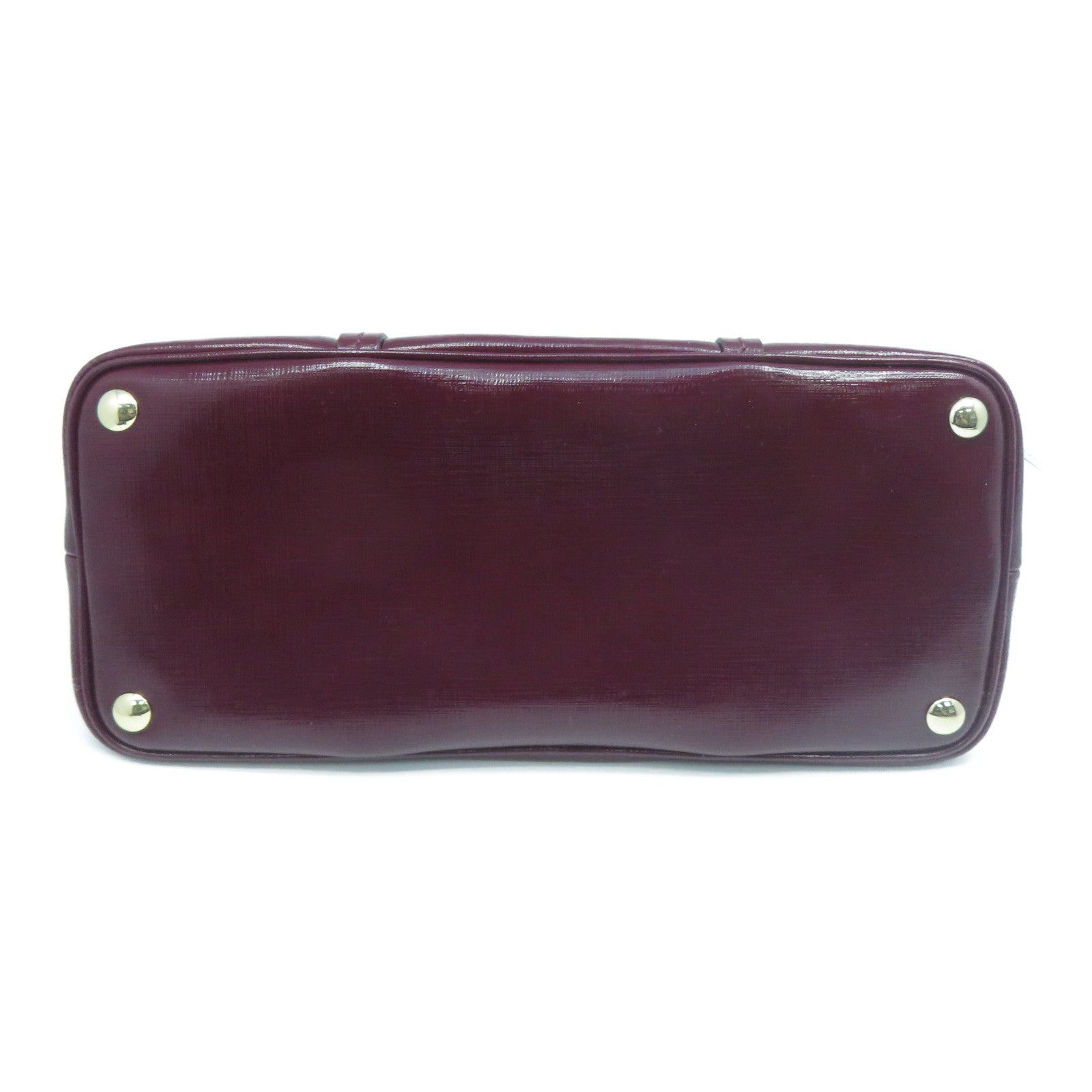 COACH 皮革2 Way Shoulder金扣手挽肩背兩用袋紅色