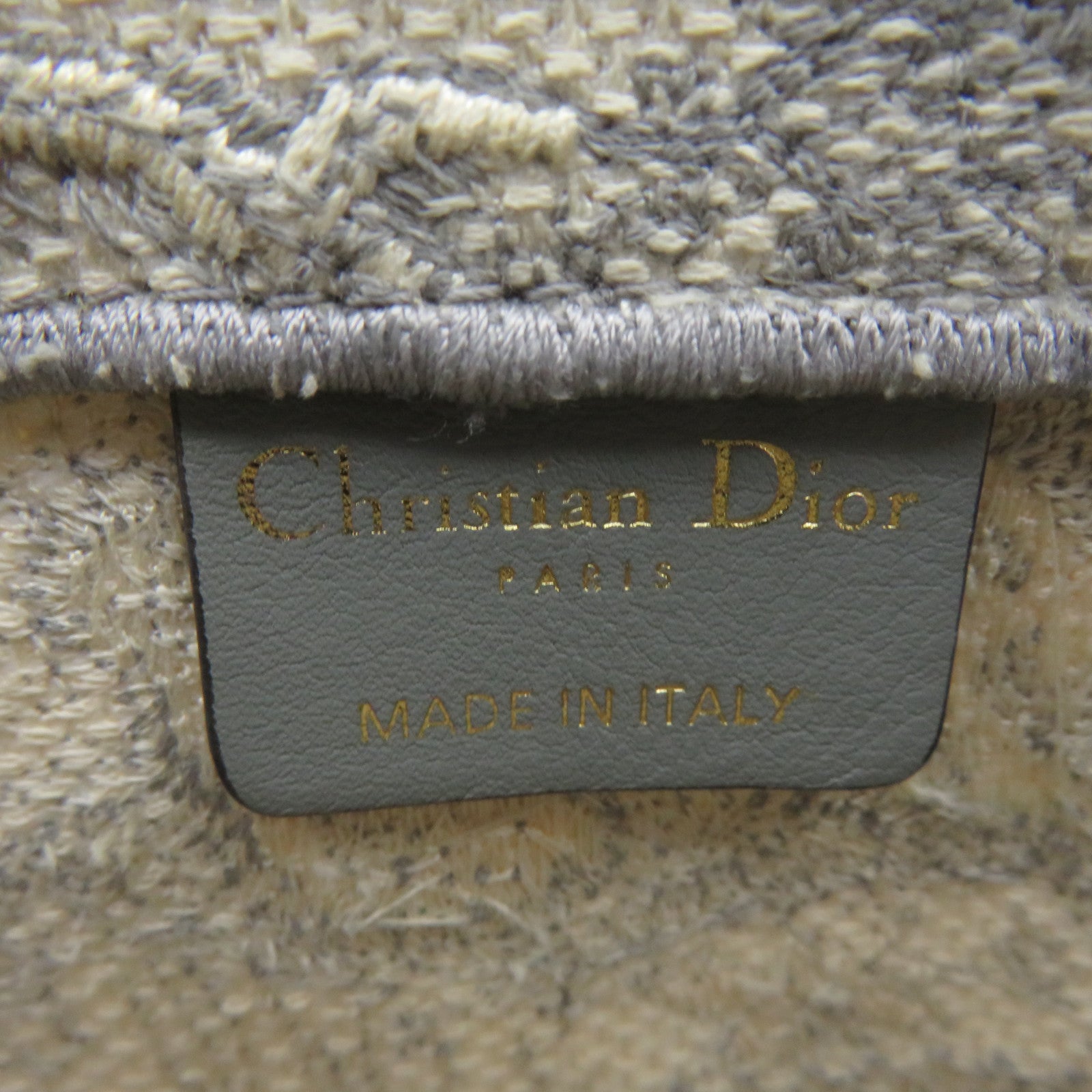 Dior Canvas Medium Book Tote Handle Bag Beige/Grey
