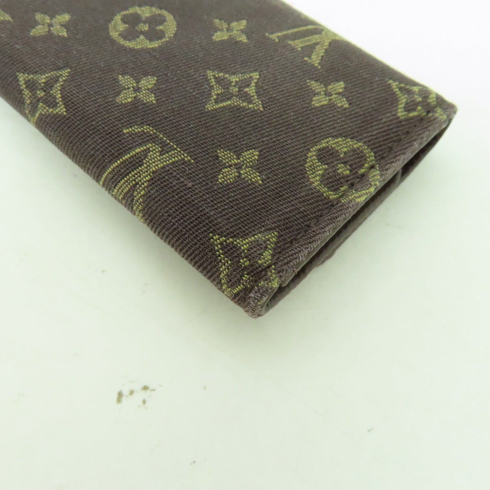 LOUIS VUITTON Monogram Mini Lin Multicles 4金扣鎖匙包啡色
