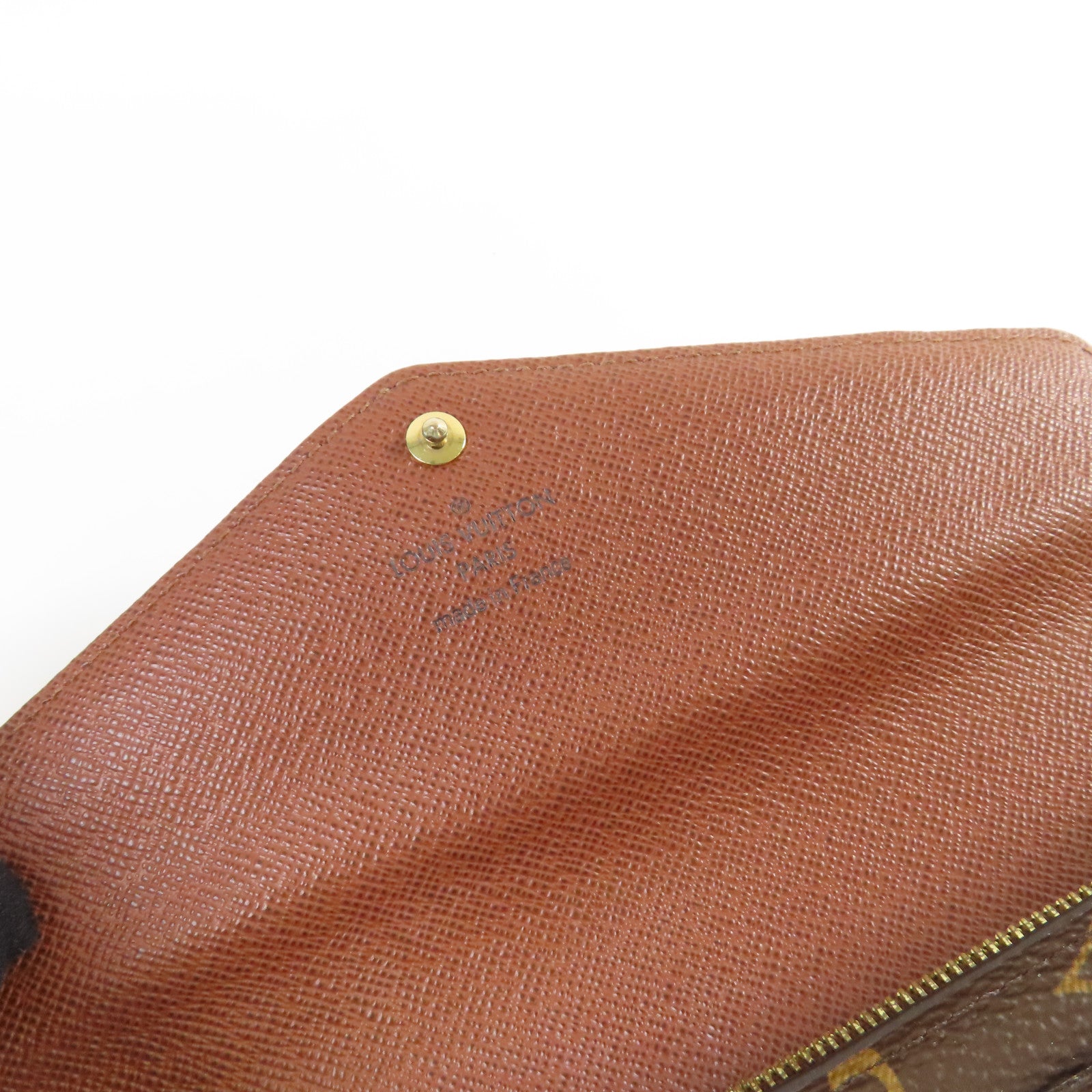 LOUIS VUITTON Monogram Sarah Long Wallet金扣長錢包啡色