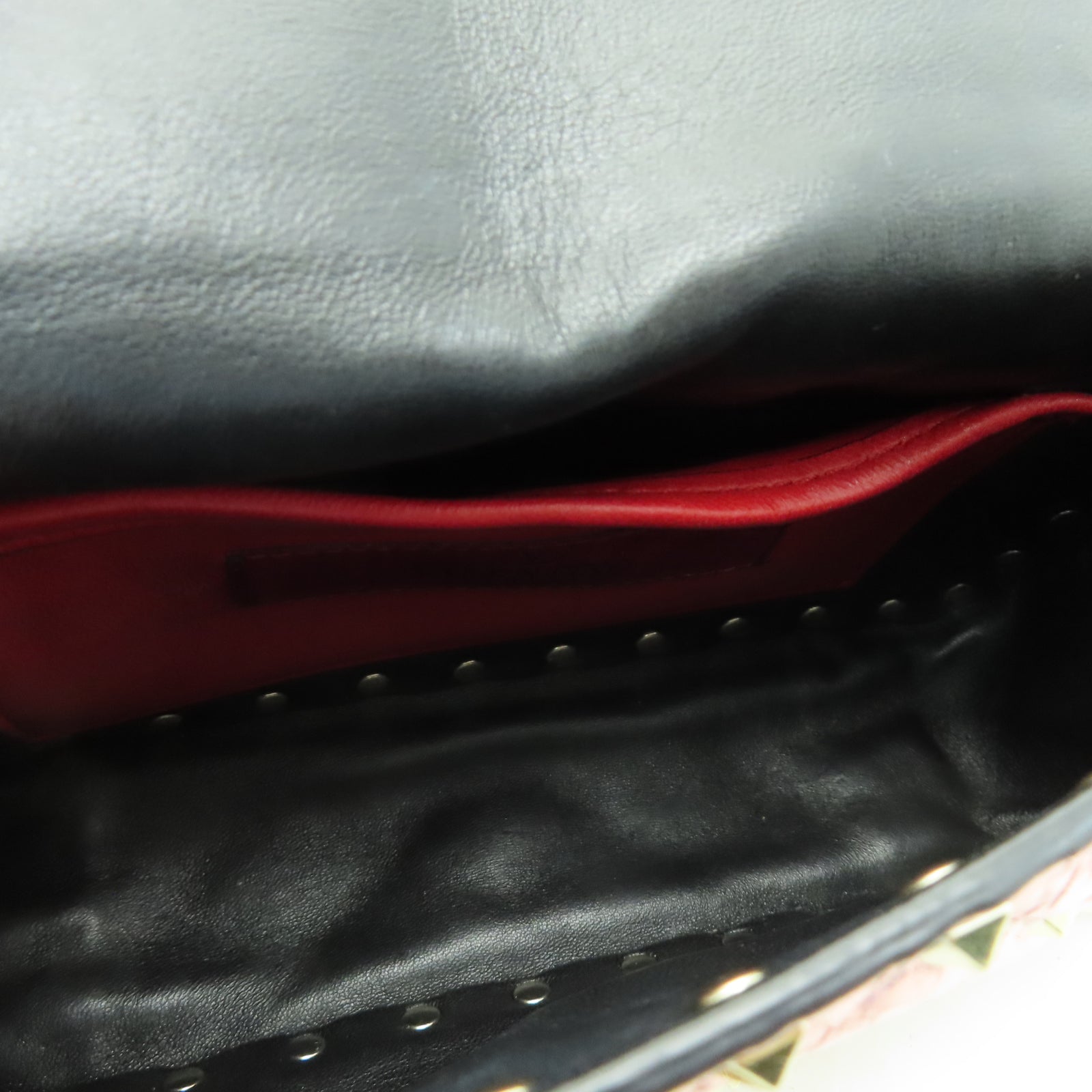Valentino 羊皮皮革2 Way Shoulder金扣手挽肩背兩用袋粉紅色