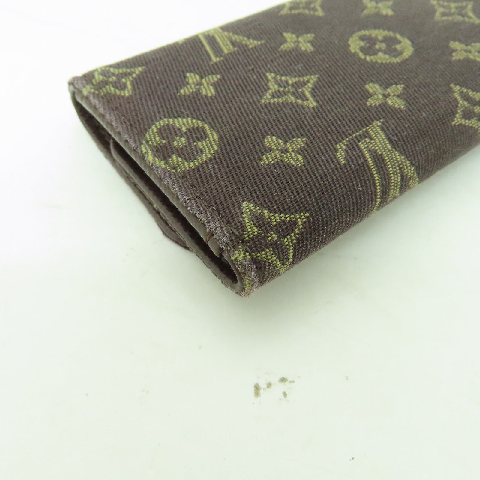 LOUIS VUITTON Monogram Mini Lin Multicles 4金扣鎖匙包啡色
