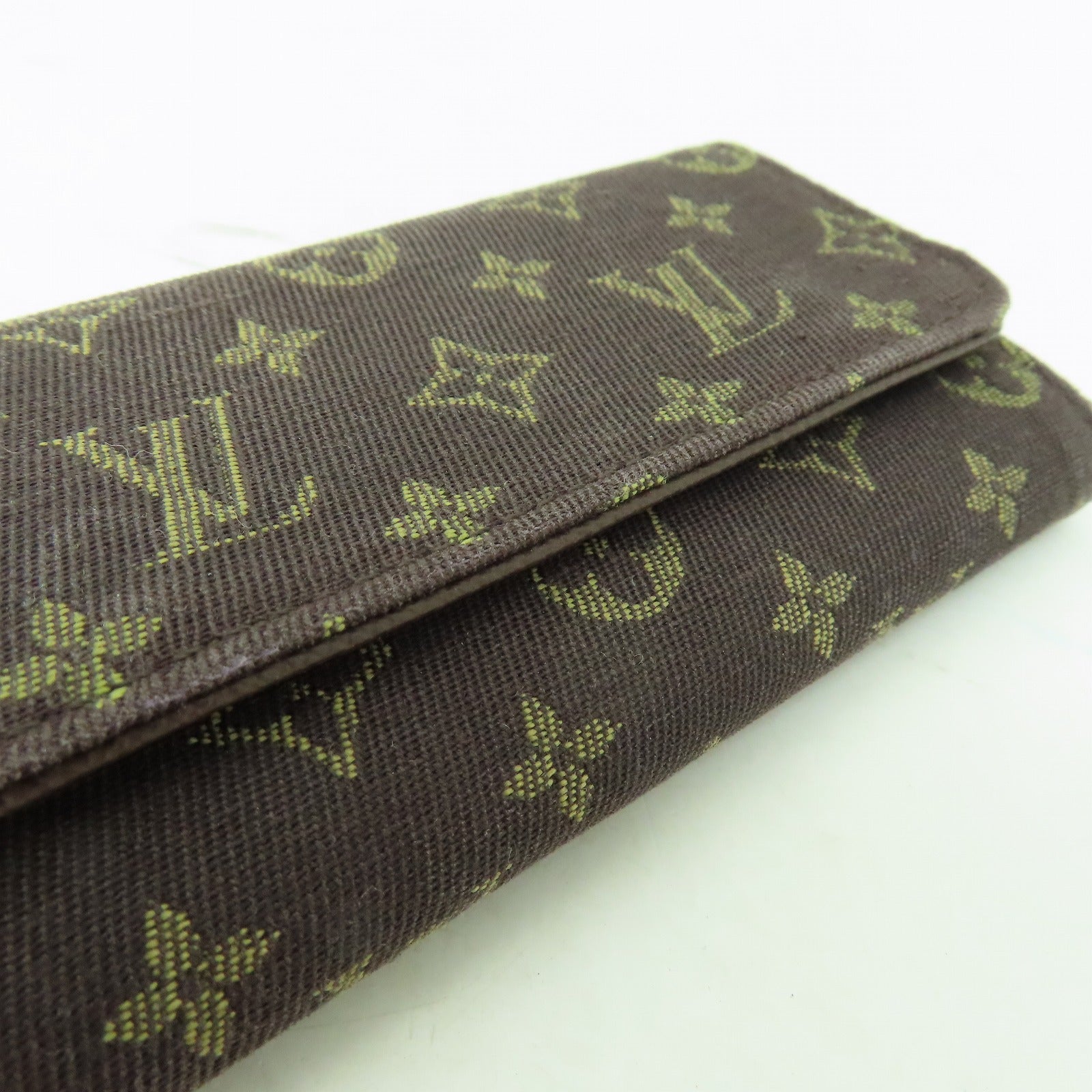 LOUIS VUITTON Monogram Mini Lin Multicles 4金扣鎖匙包啡色
