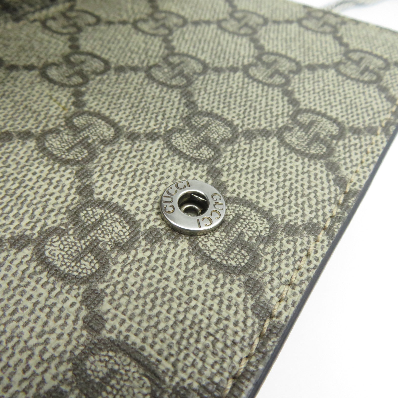 GUCCI 塗層帆布/絨布Dionysus Mini銀扣鏈帶肩背袋啡色