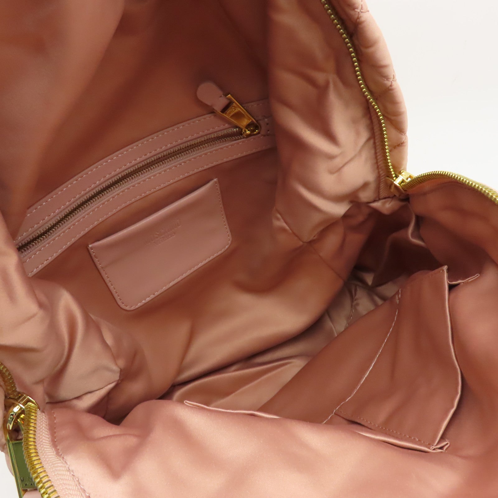 MOSCHINO 尼龍Backpack金扣背包粉紅色