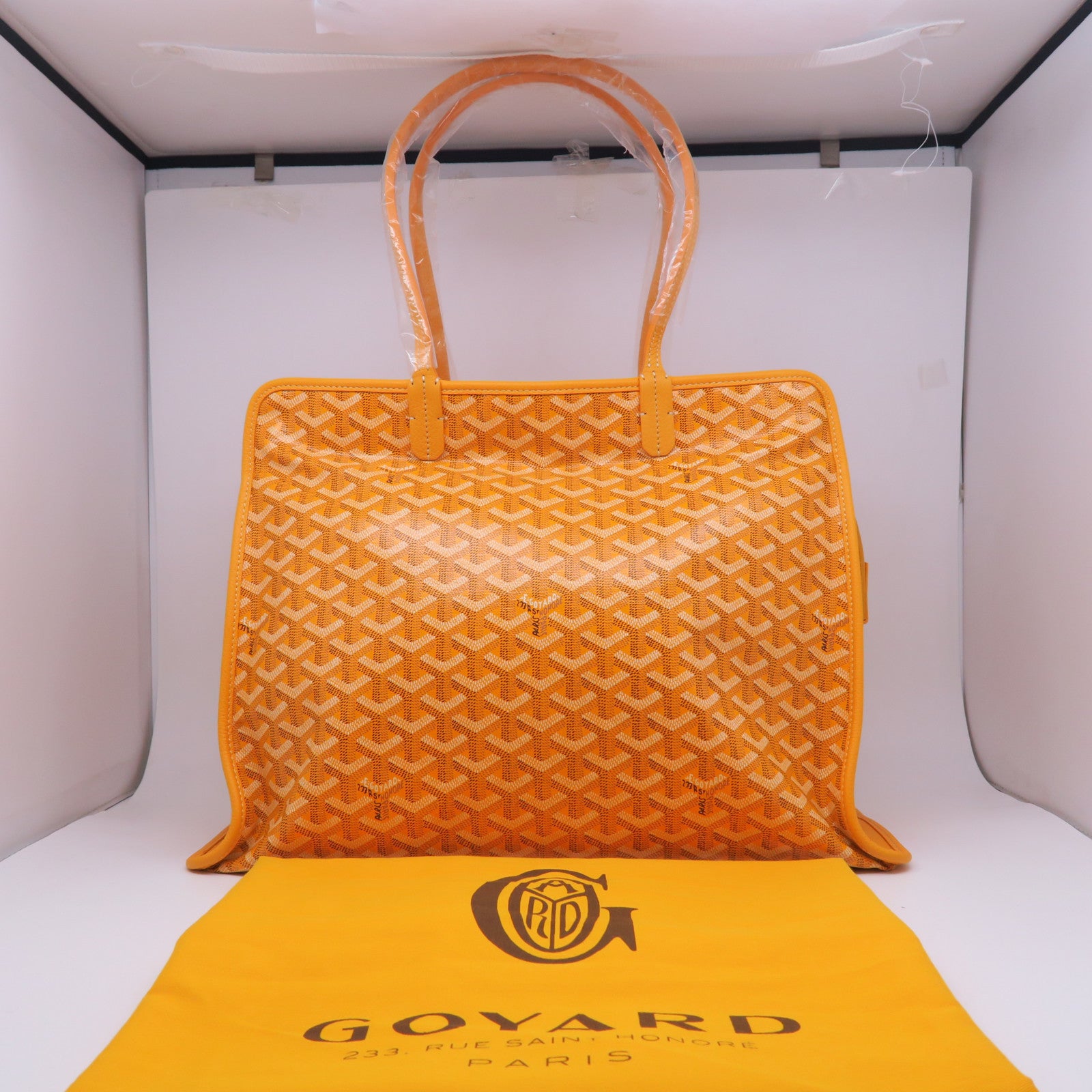 GOYARD 【激減優惠】塗層帆布Sac Hardy PM 2 Jaune銀扣肩背袋黃色