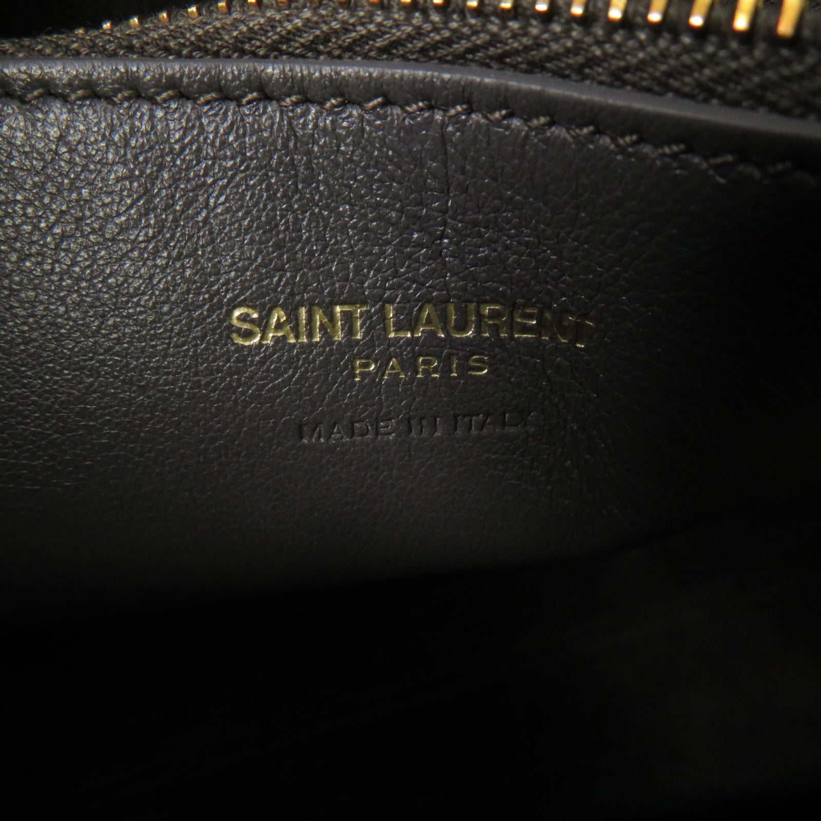 SAINT LAURENT 牛皮皮革2 Way Shoulder金扣手挽肩背兩用袋灰色