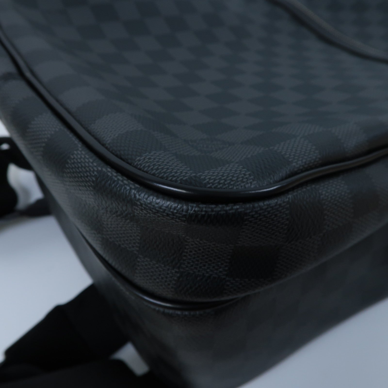 LOUIS VUITTON Damier Graphite Michael Backpack銀扣背包黑色