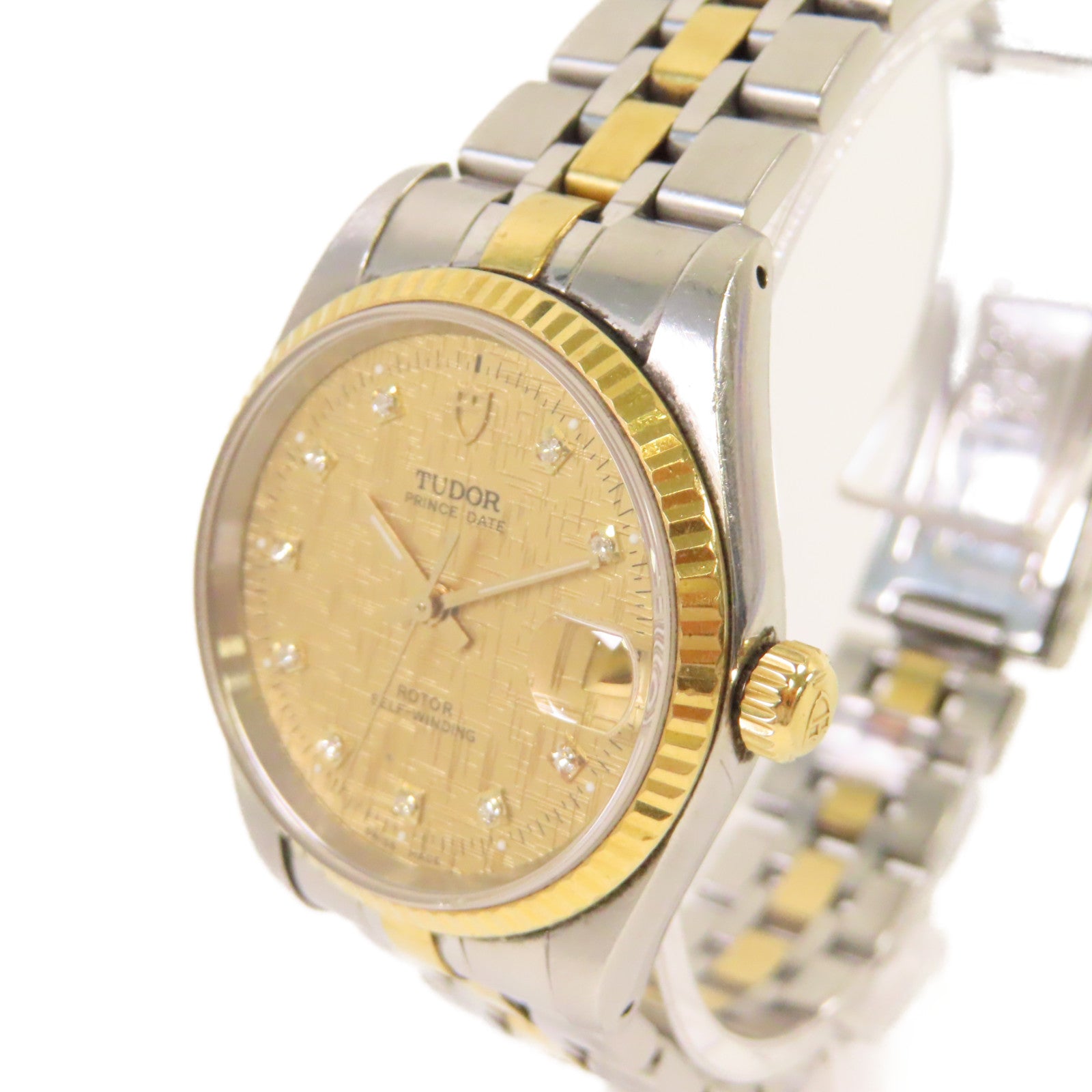 TUDOR Prince Oysterdate Watch 18K黃金/不鏽鋼自動機芯手錶金色/銀色