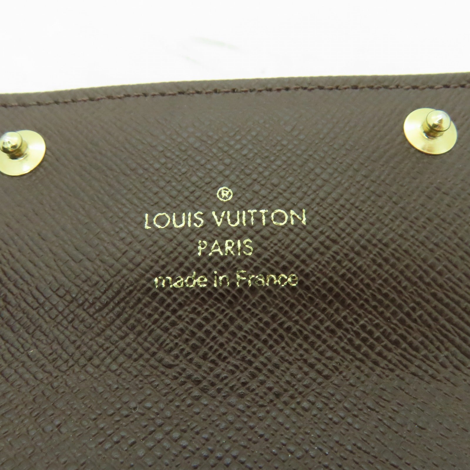 LOUIS VUITTON Monogram Mini Lin Multicles 4金扣鎖匙包啡色