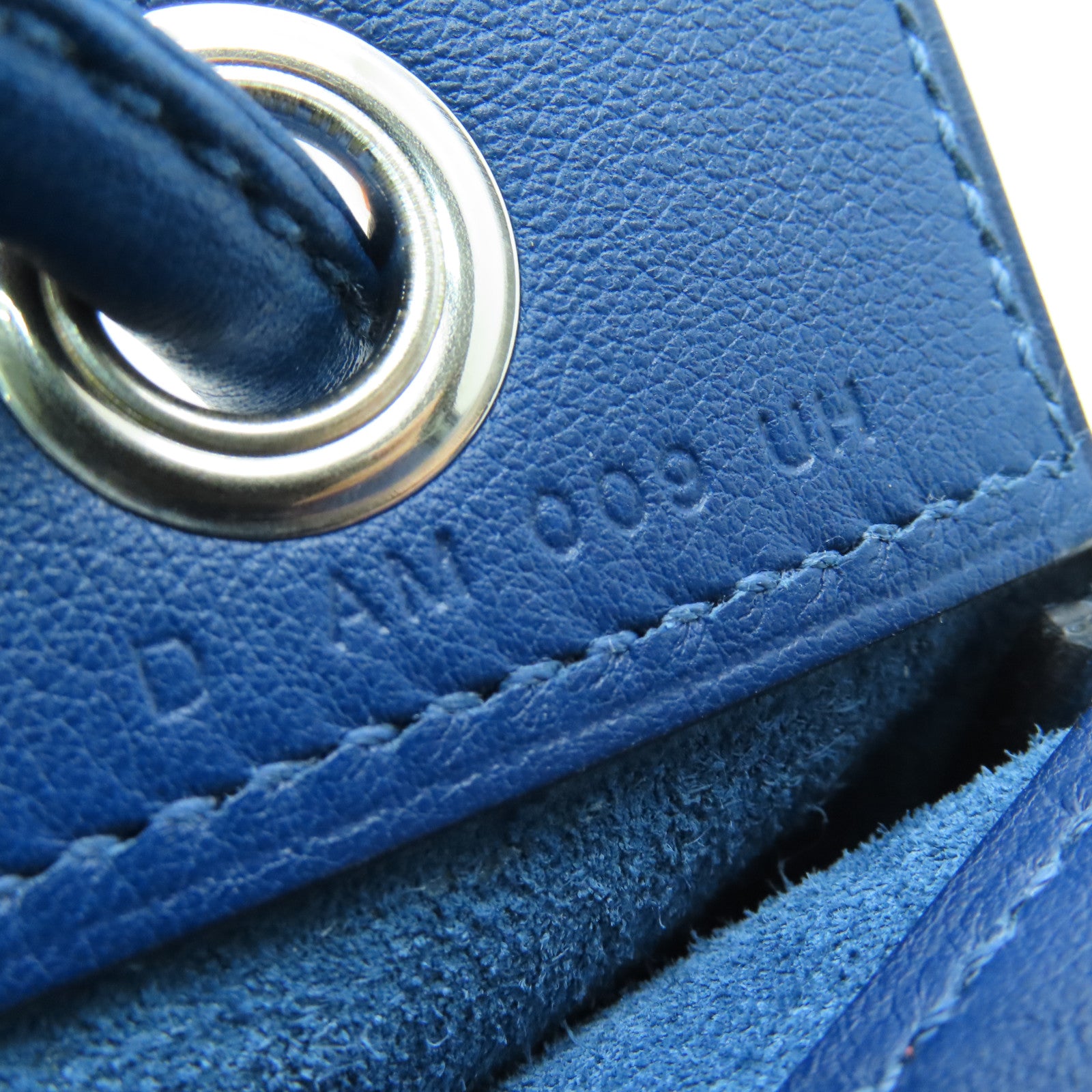 HERMES Swift Leather Aline Mini Silver Buckle Shoulder Bag Dark Blue