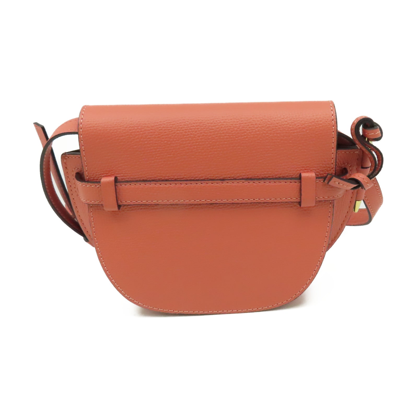 LOEWE 牛皮皮革Mini Gate Dual Bag金扣肩背袋粉紅色