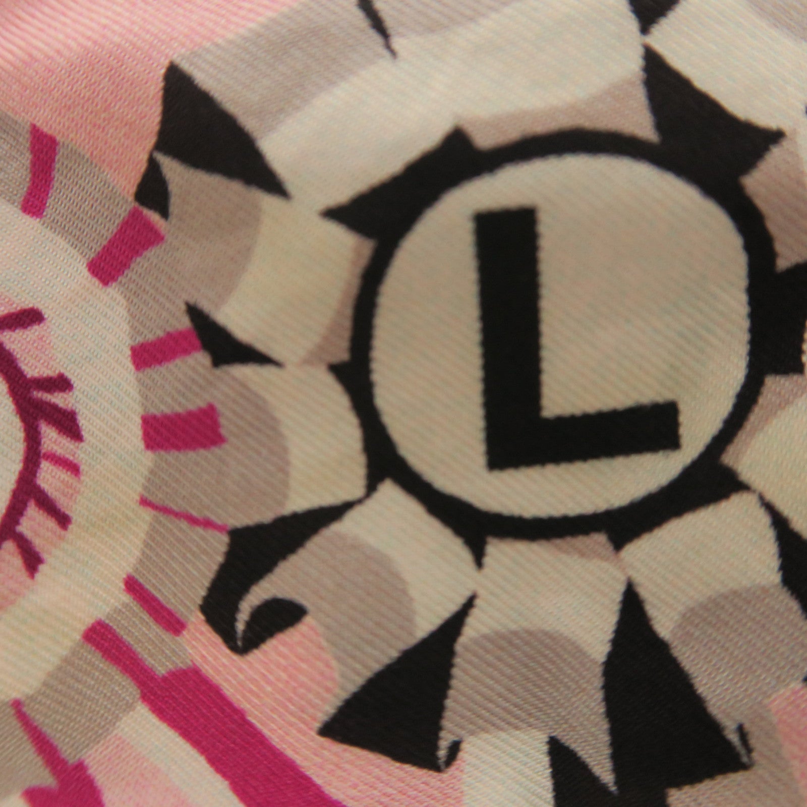 CHANEL Silk Scarf Pink/Black