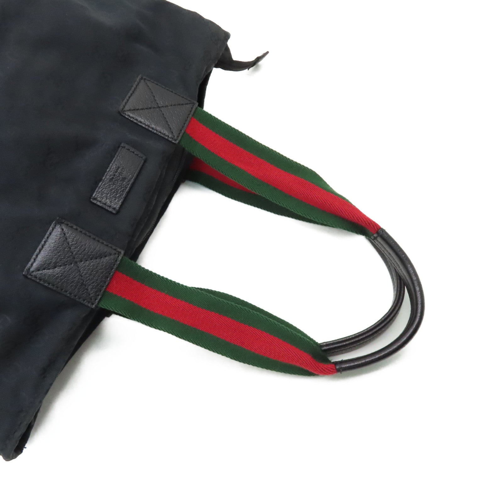 GUCCI GG帆布Tote Bag肩背袋黑色