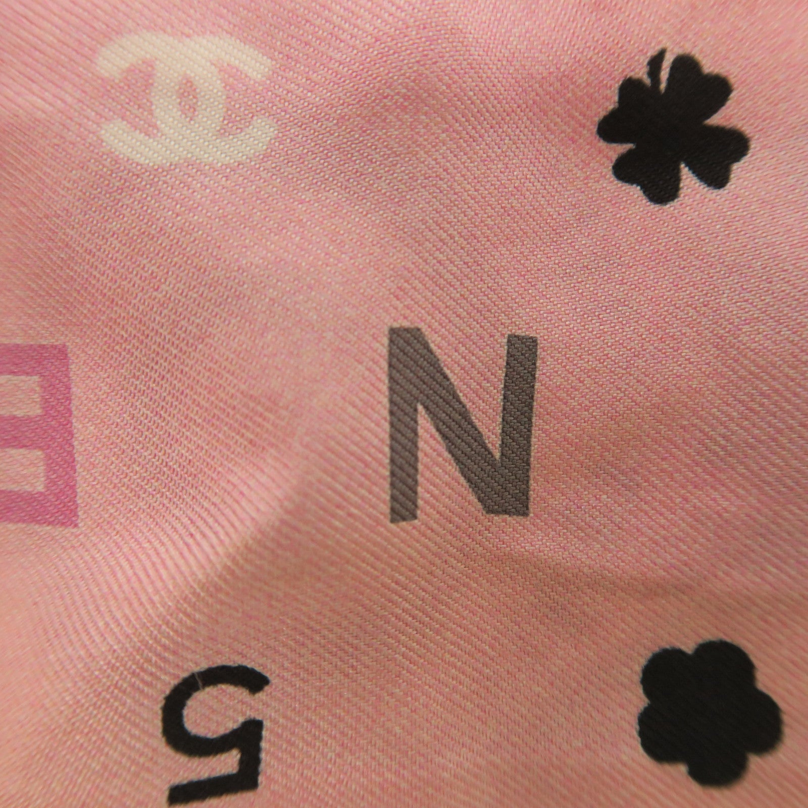 CHANEL Silk Scarf Pink/Black