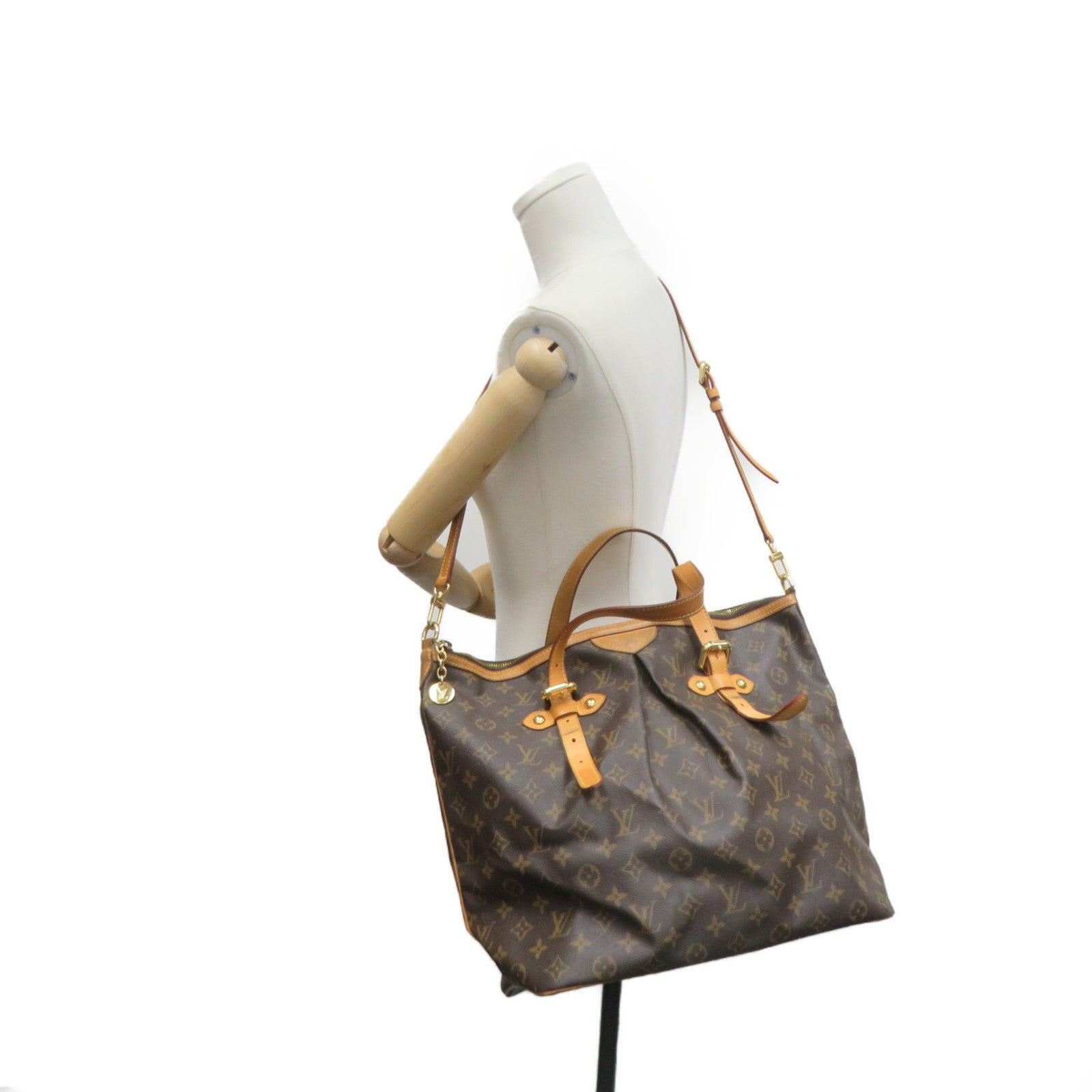 LOUIS VUITTON Monogram Palermo GM 2Way Shoulder Bag手挽肩背两用袋啡色