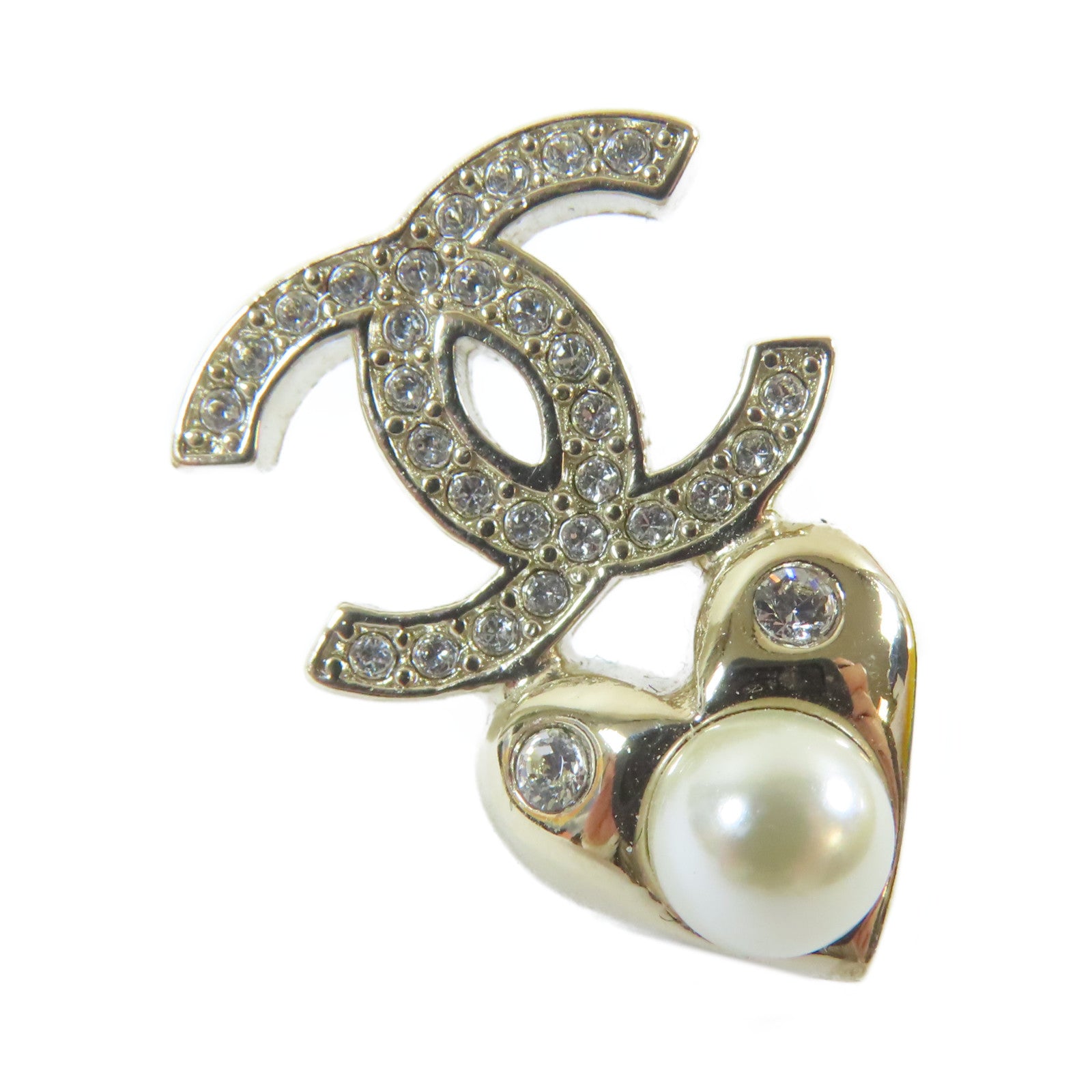 CHANEL 金屬/水晶Earrings耳環金色