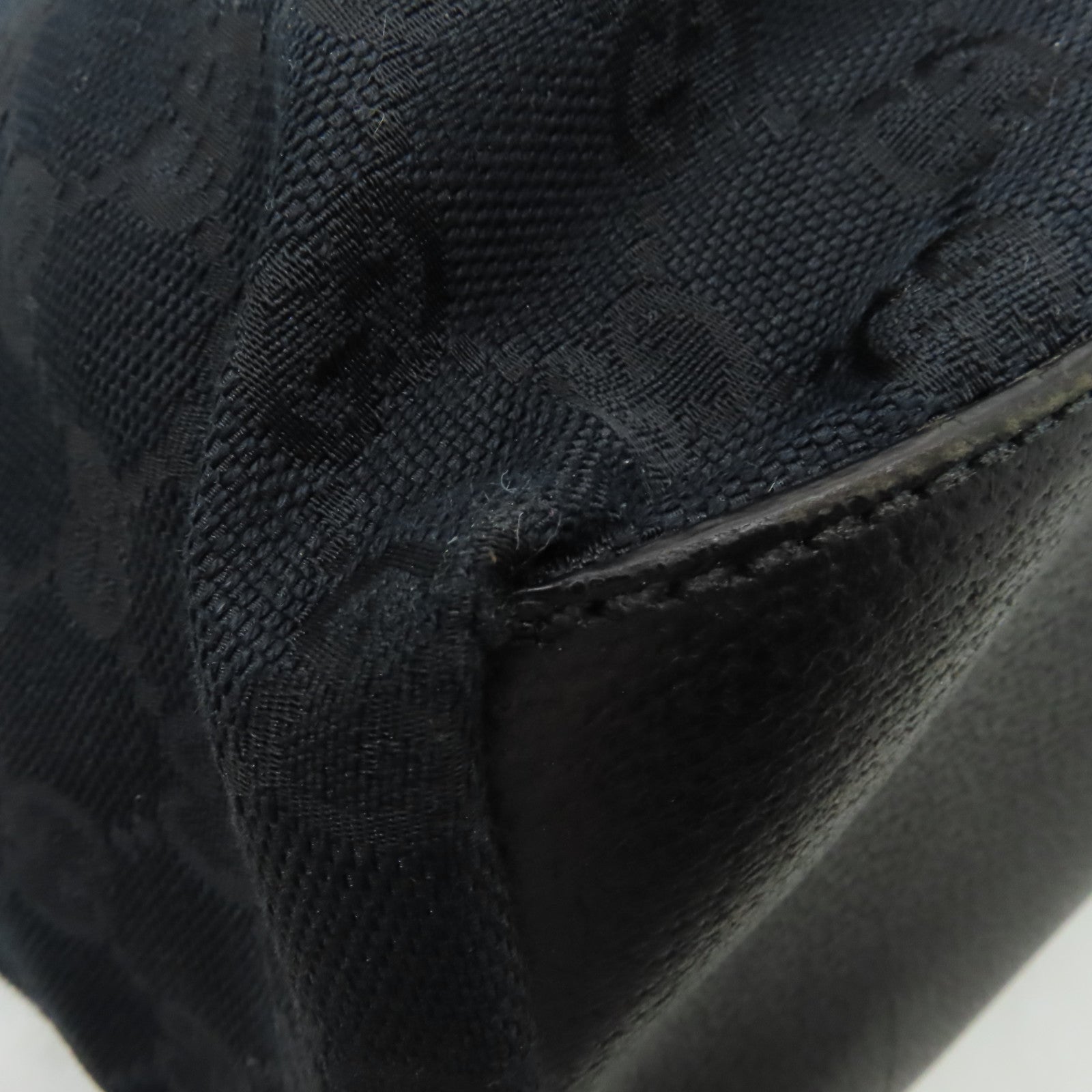 GUCCI GG帆布Tote Bag肩背袋黑色