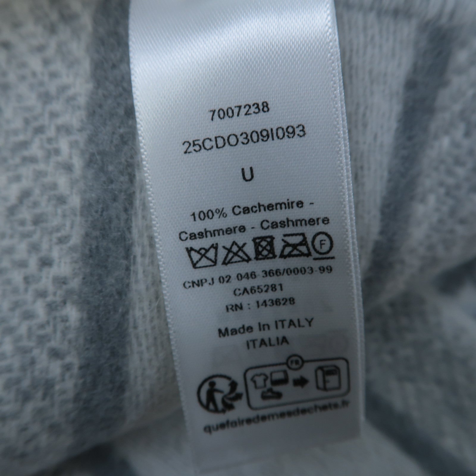 Dior 羊絨Scarf圍巾灰色