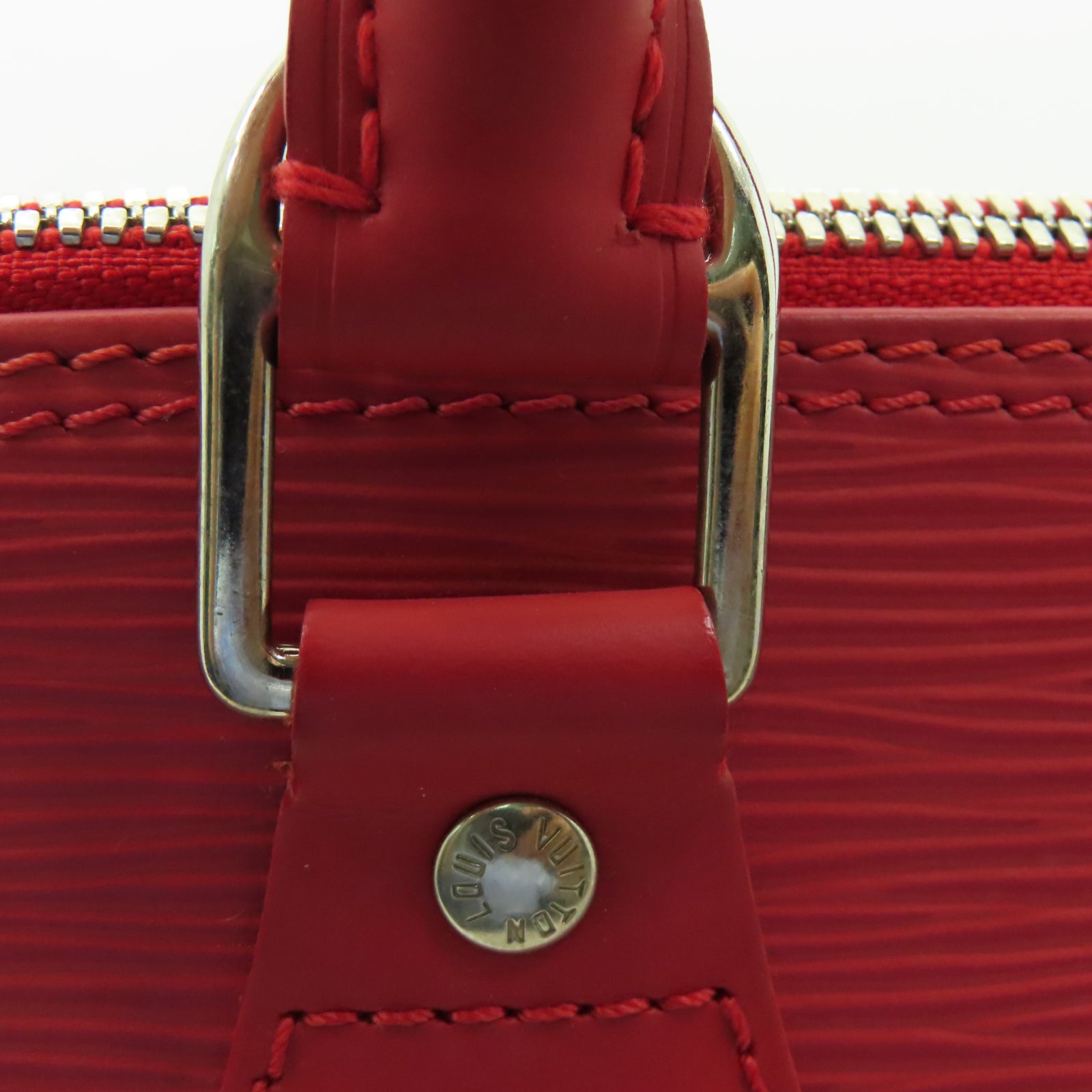 LOUIS VUITTON 【激減優惠】Epi Alma MM銀扣手挽袋紅色