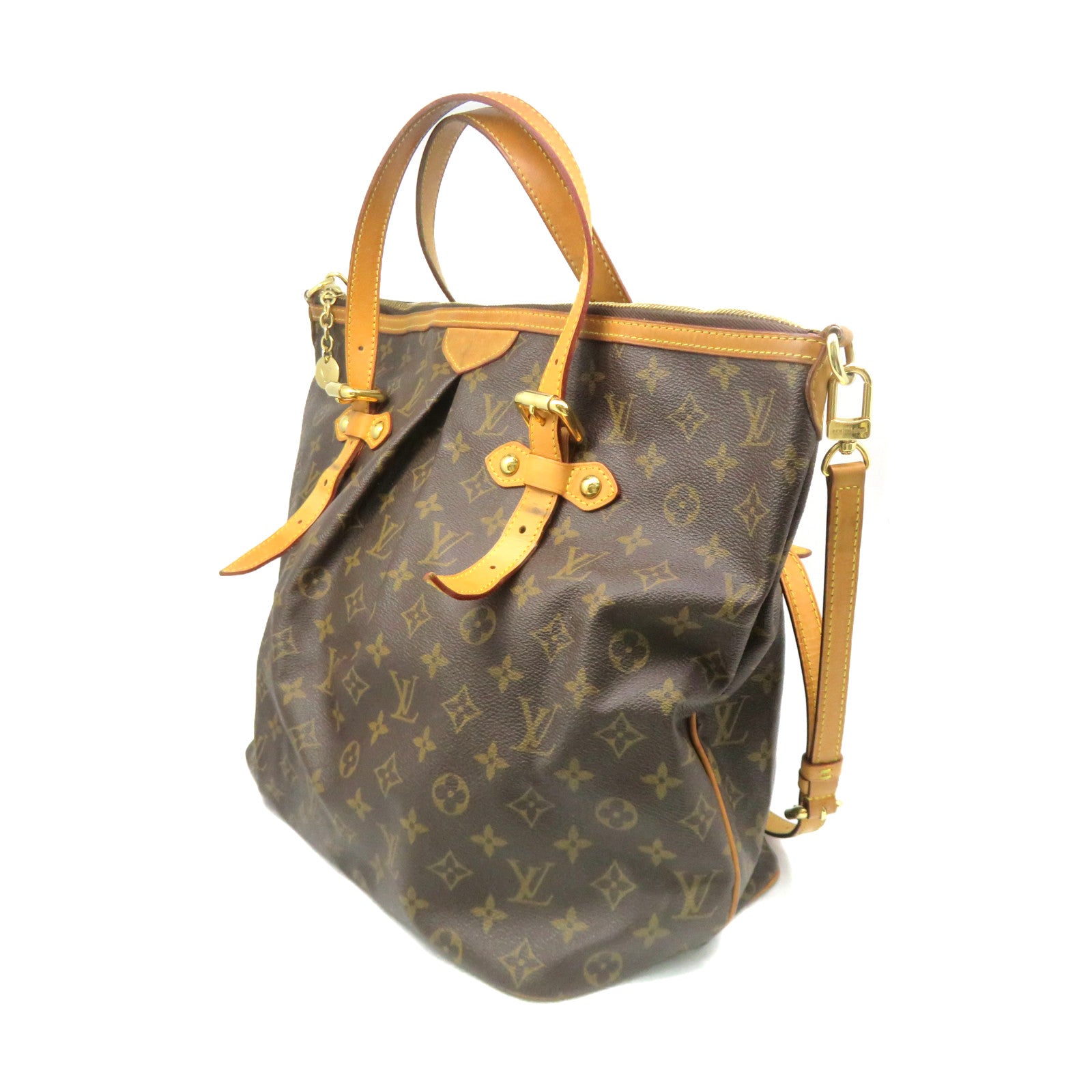 LOUIS VUITTON Monogram Palermo GM 2Way Shoulder Bag手挽肩背两用袋啡色