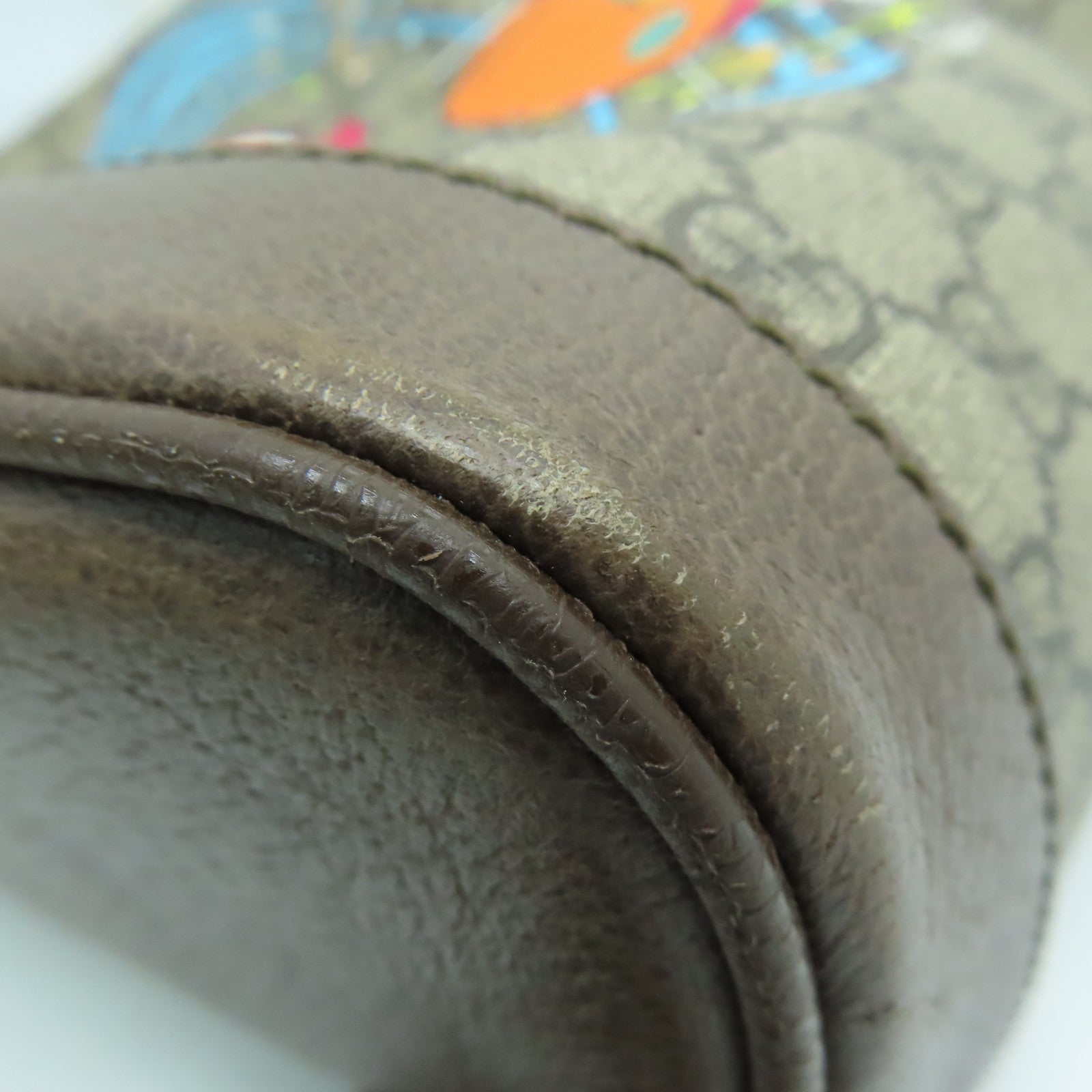 GUCCI 涂层帆布Backpack金扣背包啡色