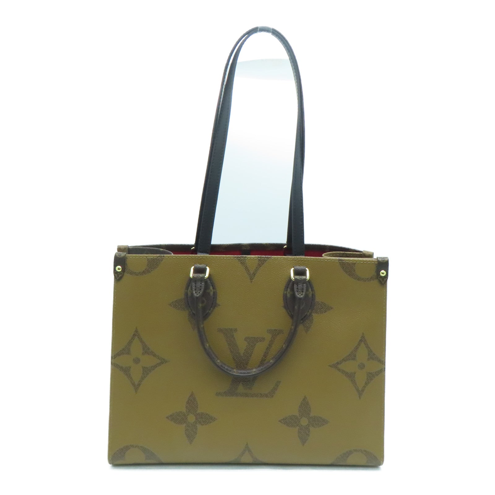 LOUIS VUITTON Monogram Giant OnTheGo MM金扣手挽肩背两用袋啡色