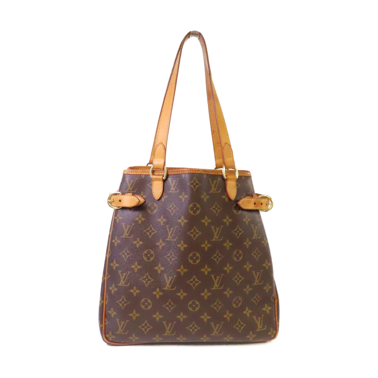 LOUIS VUITTON Monogram Batignolles Vertical Tote Bag金扣肩背袋啡色