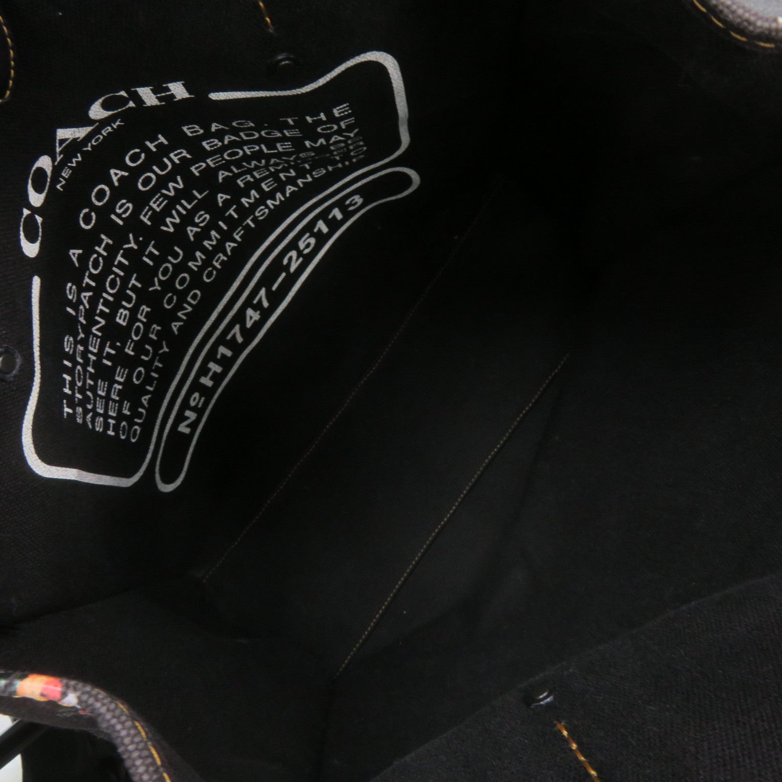 COACH Canvas Tote Bag Black/Color