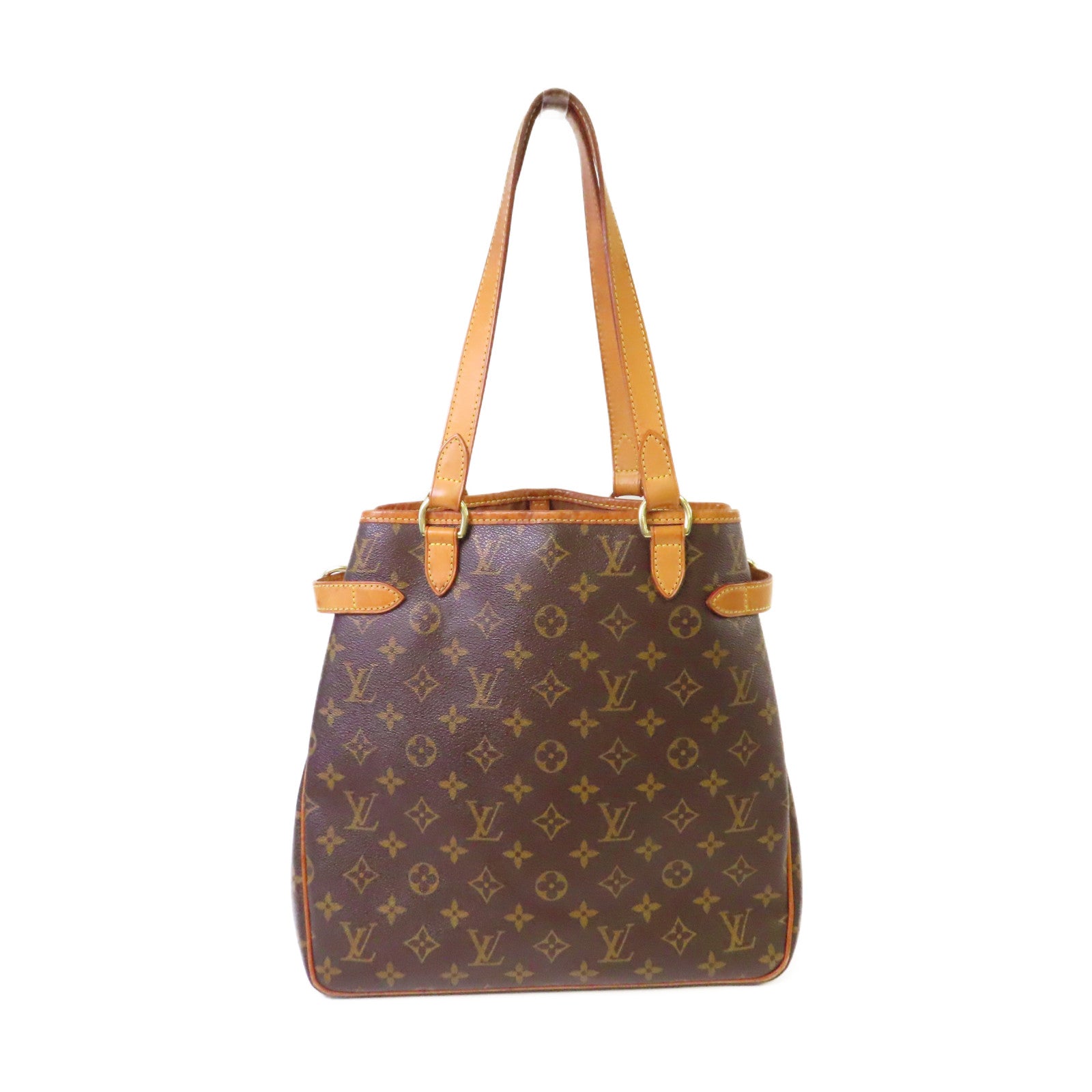 LOUIS VUITTON Monogram Batignolles Vertical Tote Bag金扣肩背袋啡色