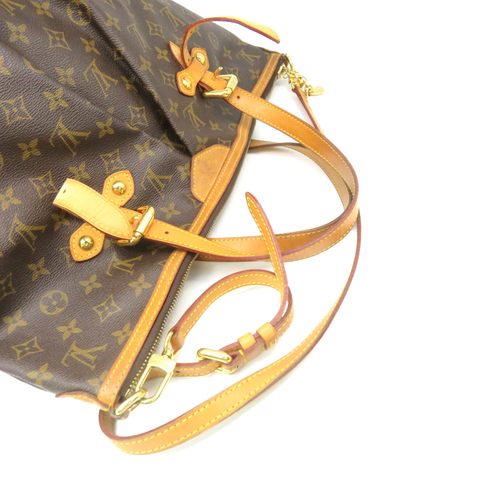 LOUIS VUITTON Monogram Palermo GM 2Way Shoulder Bag手挽肩背两用袋啡色