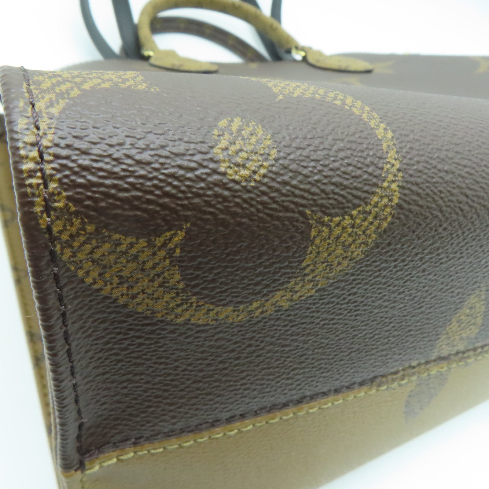 LOUIS VUITTON Monogram Giant OnTheGo MM金扣手挽肩背两用袋啡色
