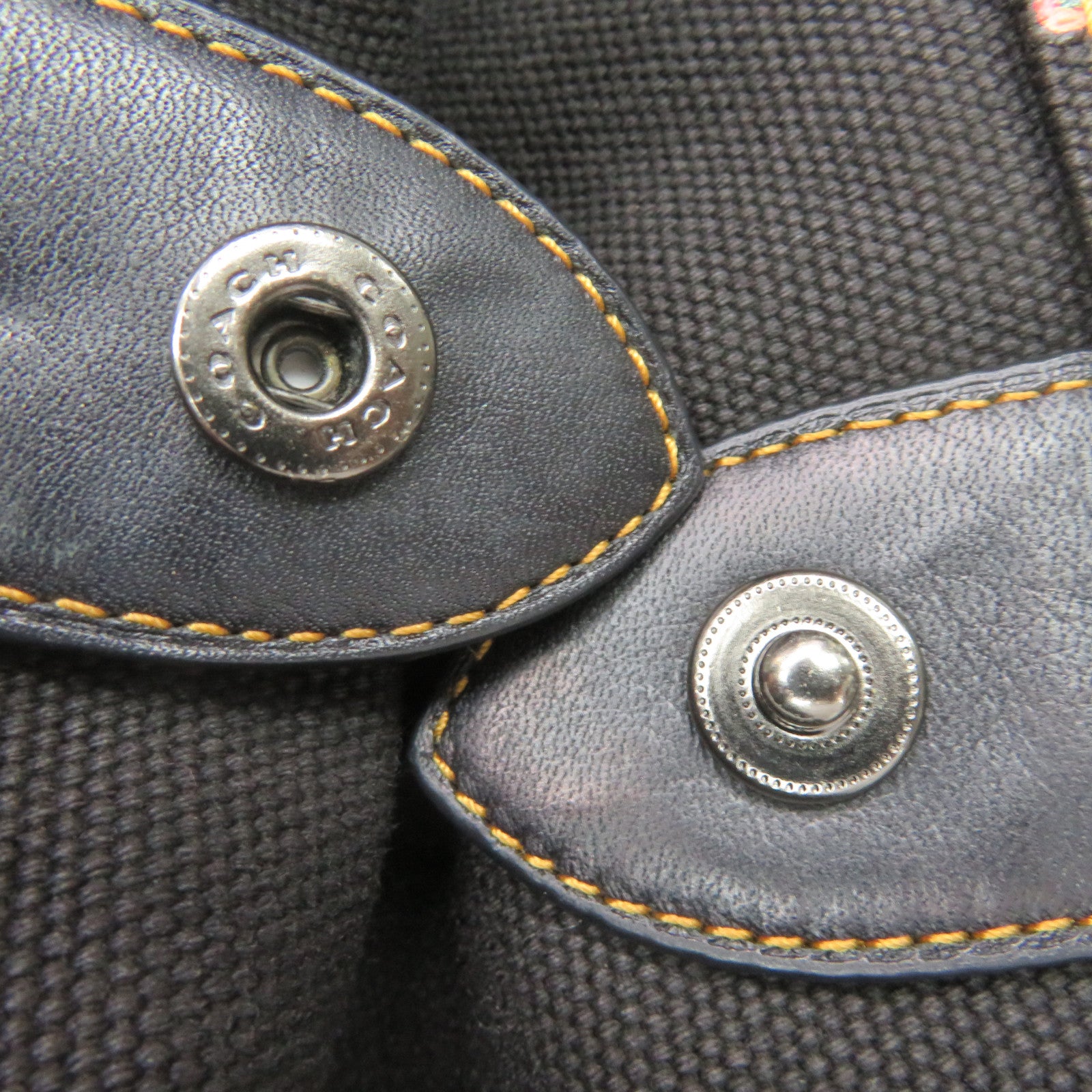 COACH Canvas Tote Bag Black/Color
