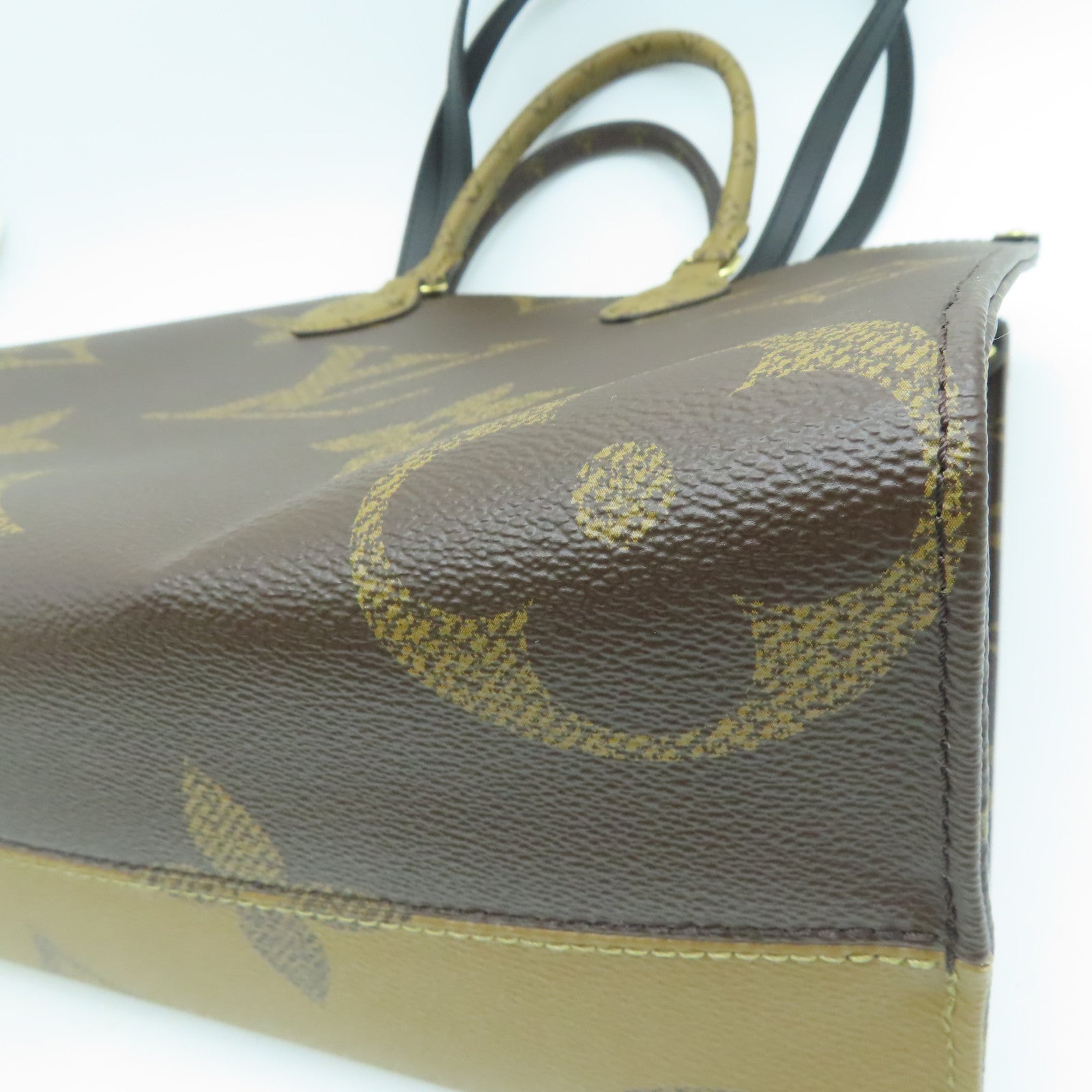 LOUIS VUITTON Monogram Giant OnTheGo MM金扣手挽肩背两用袋啡色