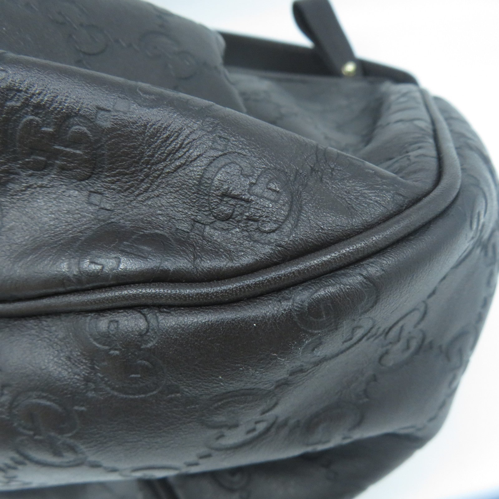 GUCCI 皮革Shoulder Bag金扣肩背袋啡色