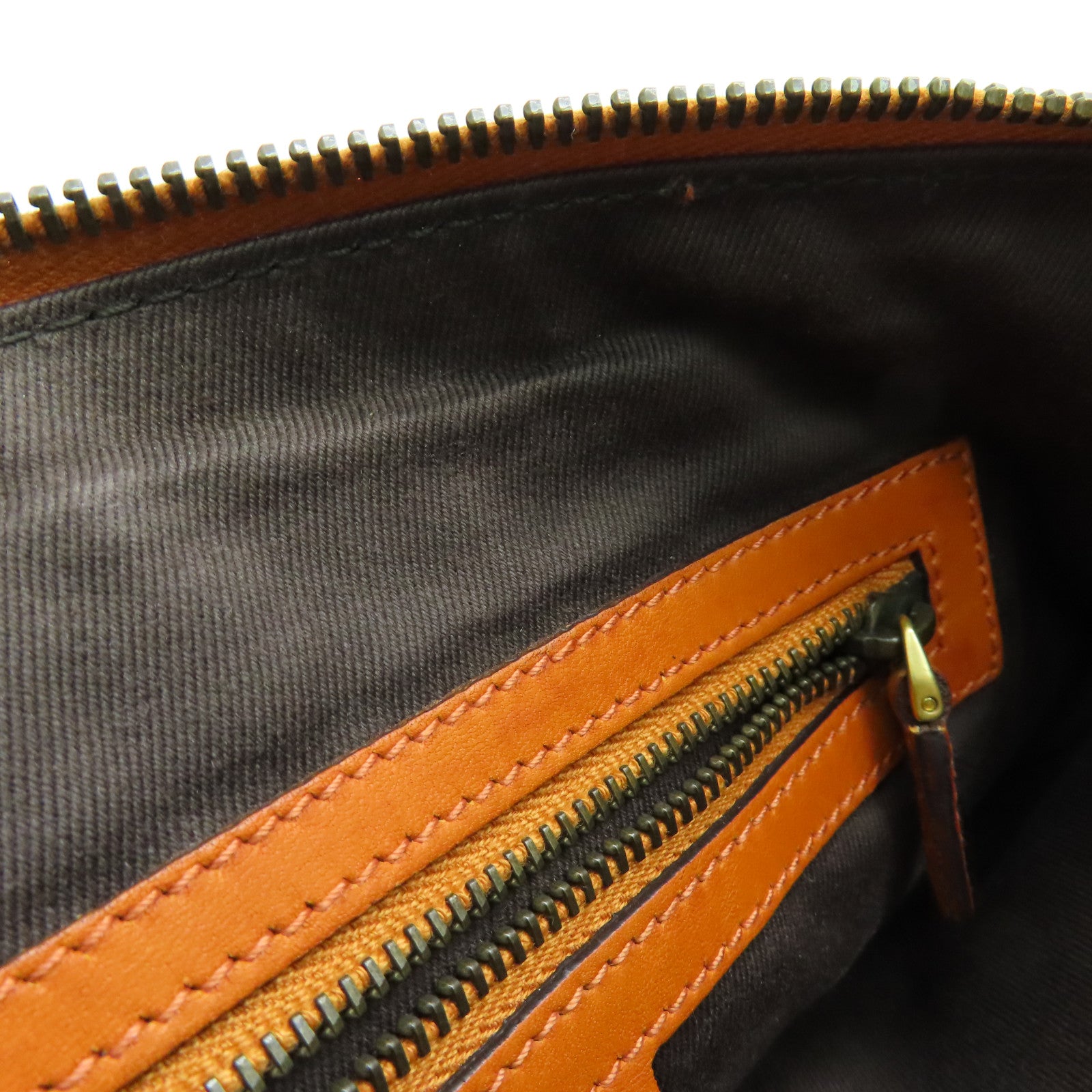 GUCCI 帆布/麂皮皮革Shoulder Bag金扣肩背袋橙色