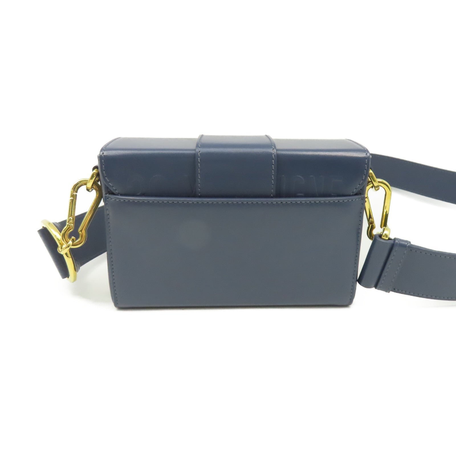 Dior 牛皮皮革30 Montaigne Bag金扣肩背袋藍色