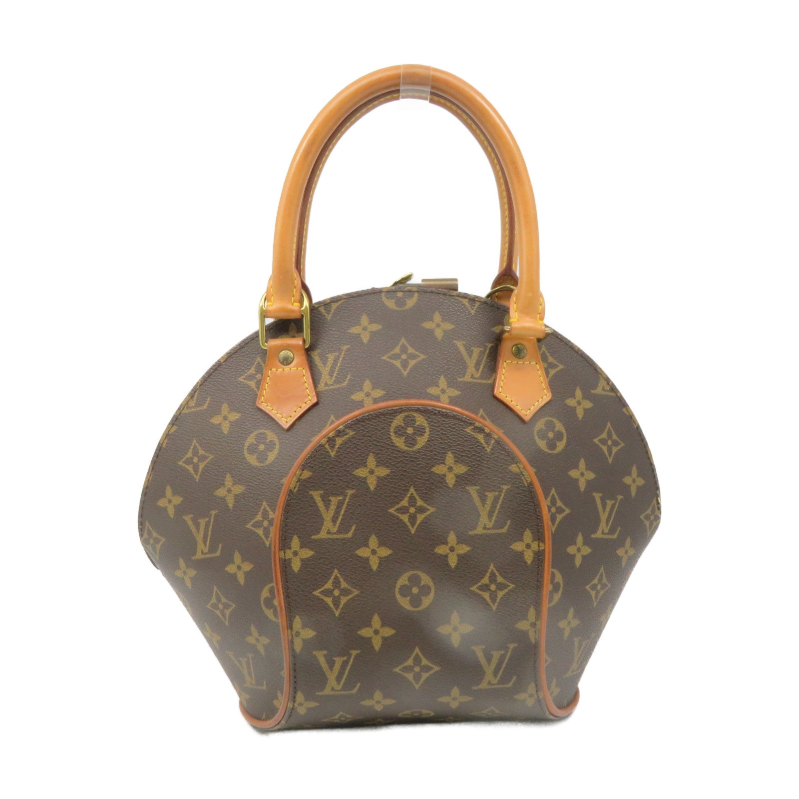 LOUIS VUITTON Monogram Elipse金扣手挽袋啡色