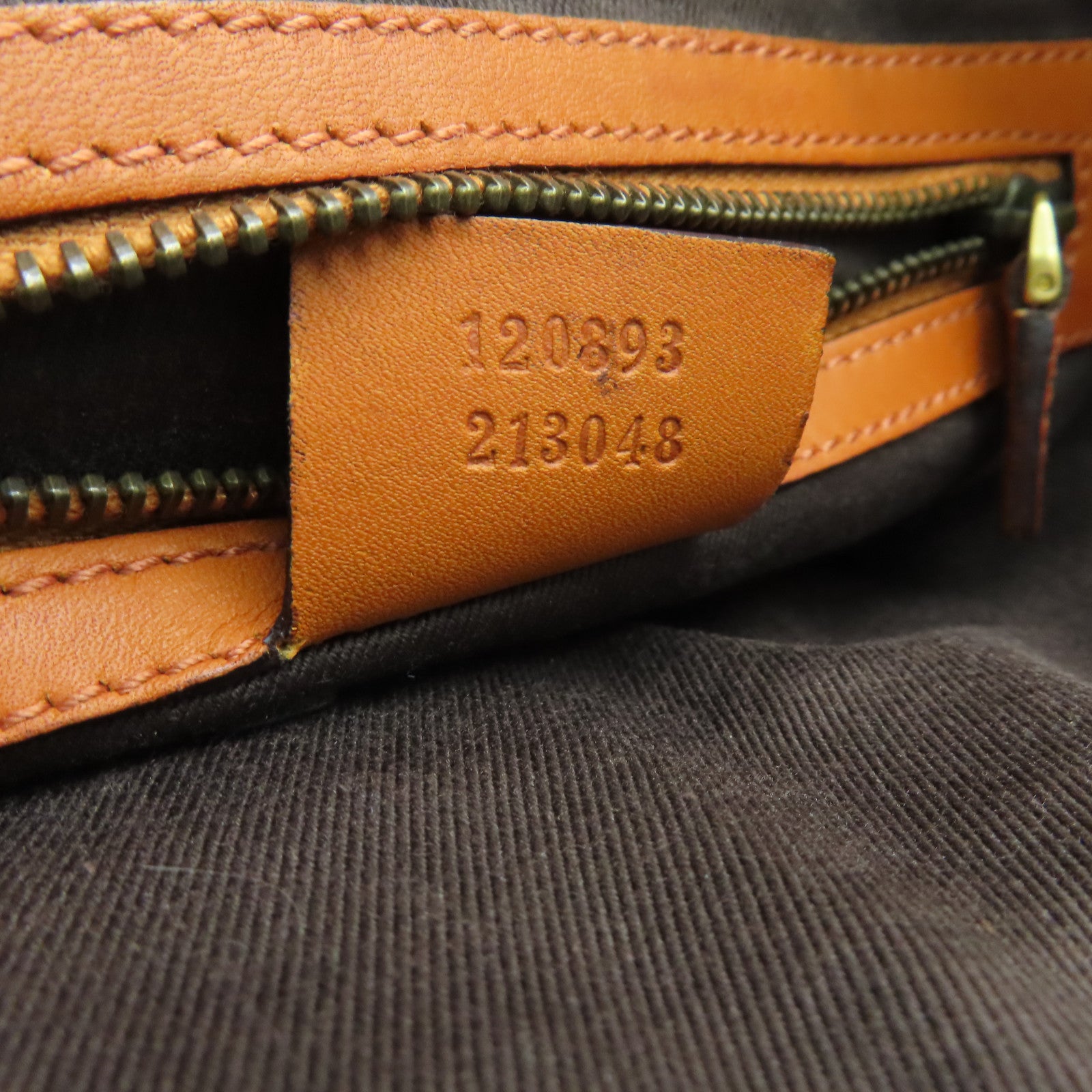 GUCCI 帆布/麂皮皮革Shoulder Bag金扣肩背袋橙色