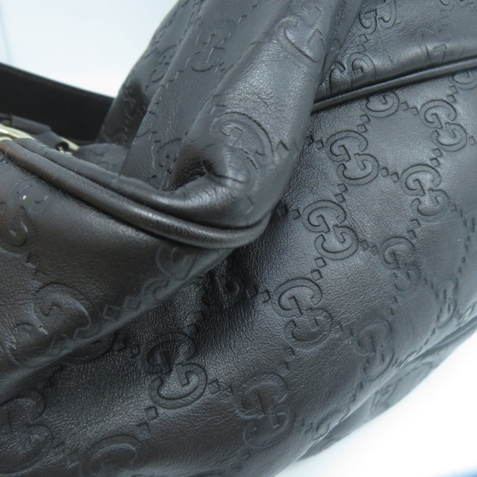 GUCCI 皮革Shoulder Bag金扣肩背袋啡色