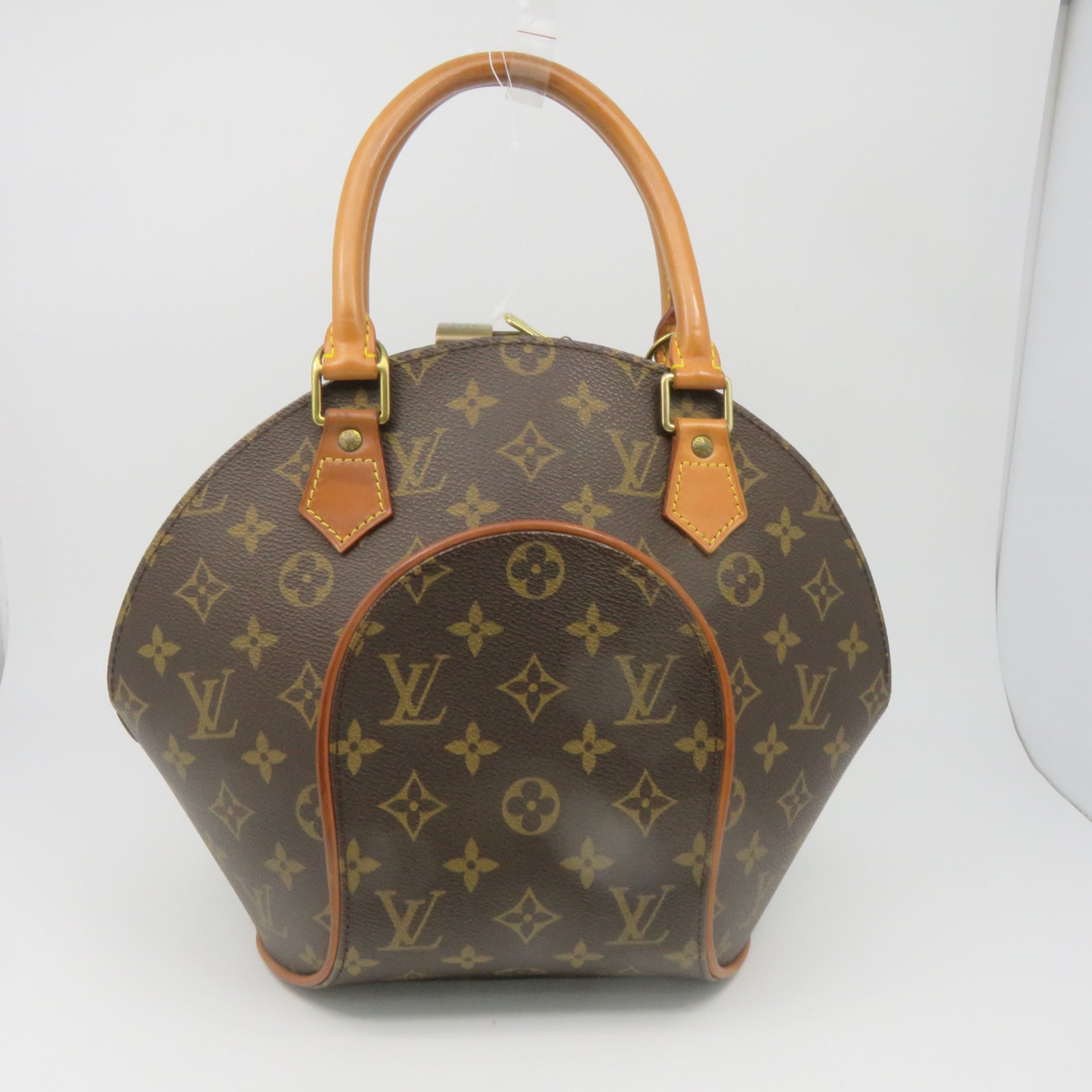 LOUIS VUITTON Monogram Elipse金扣手挽袋啡色