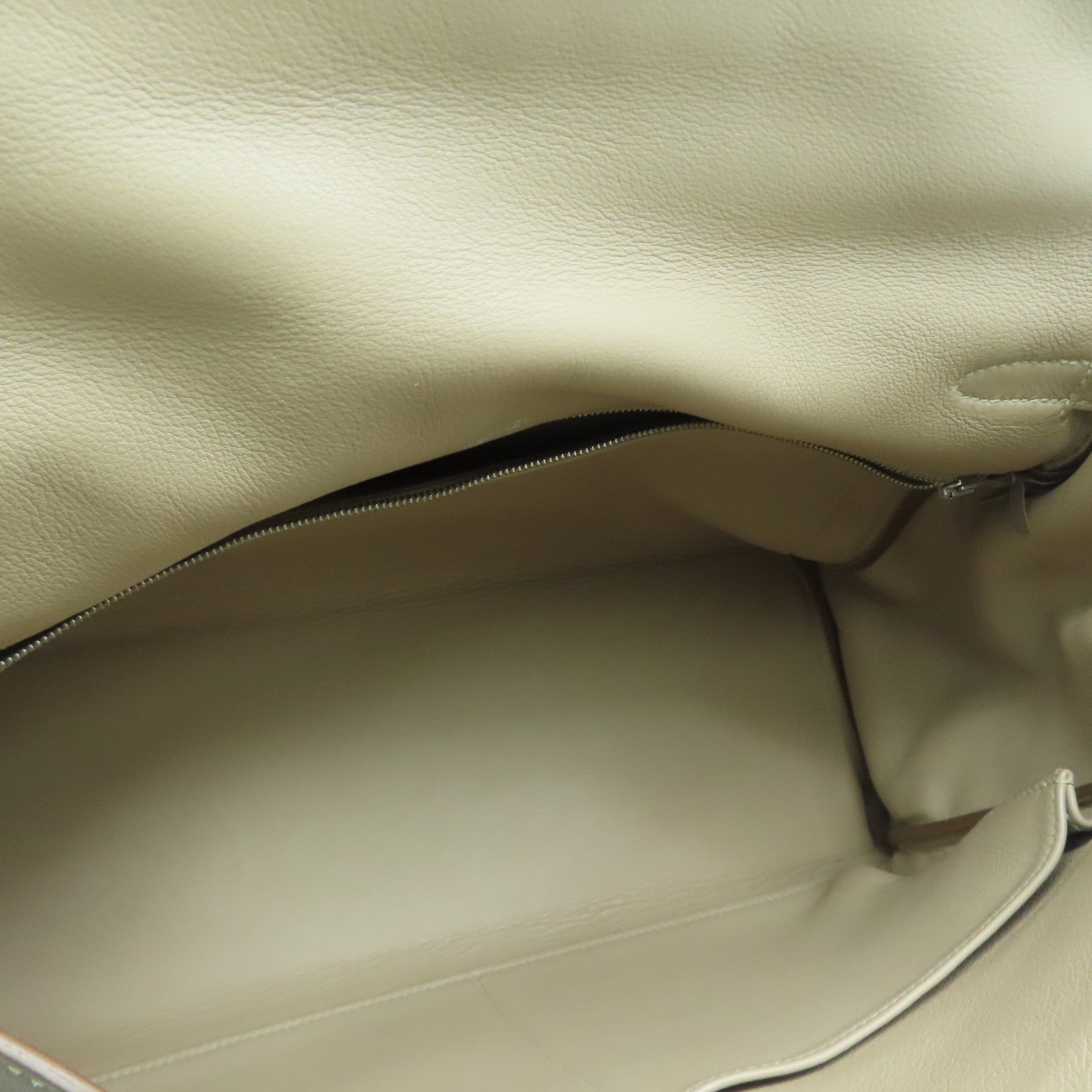 HERMES Swift皮革Ghillies Kelly 35银扣手挽肩背两用袋Argile/Etoupe粘土色/大象灰