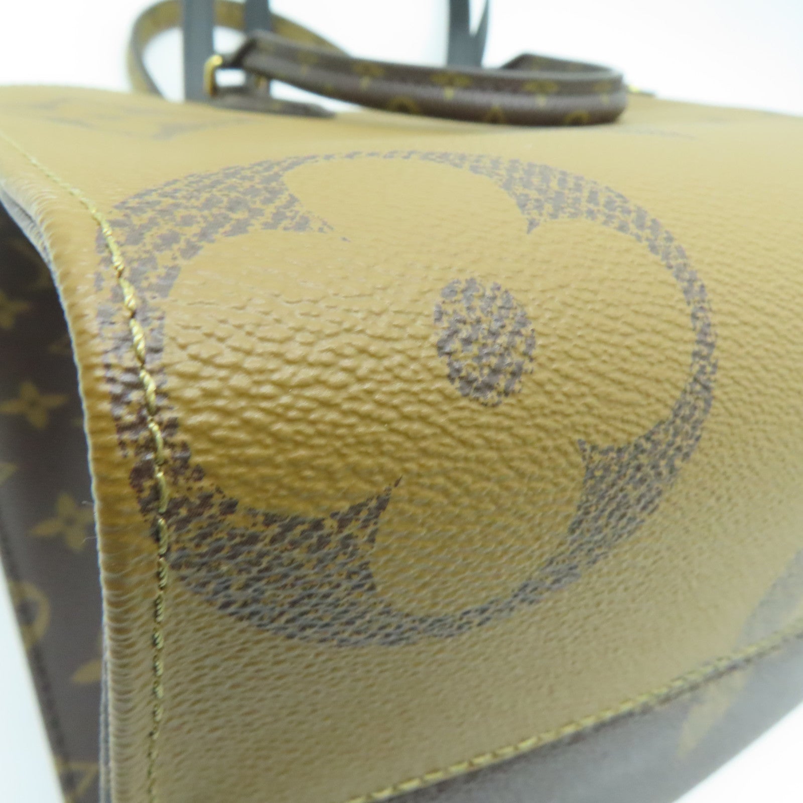 LOUIS VUITTON Monogram Giant OnTheGo MM金扣手挽肩背两用袋啡色