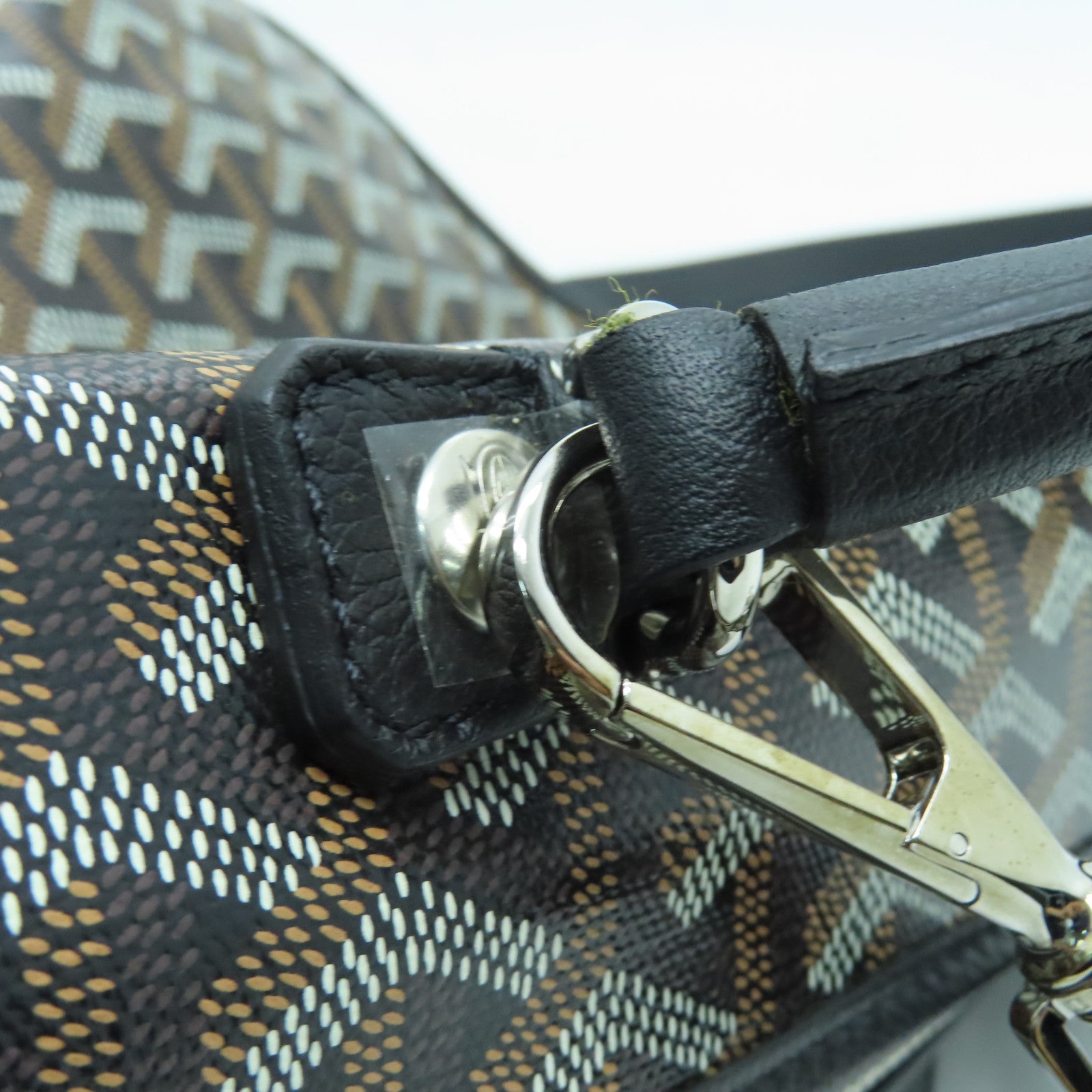 GOYARD 塗層帆布Backpack銀扣背包黑色/啡色/白色